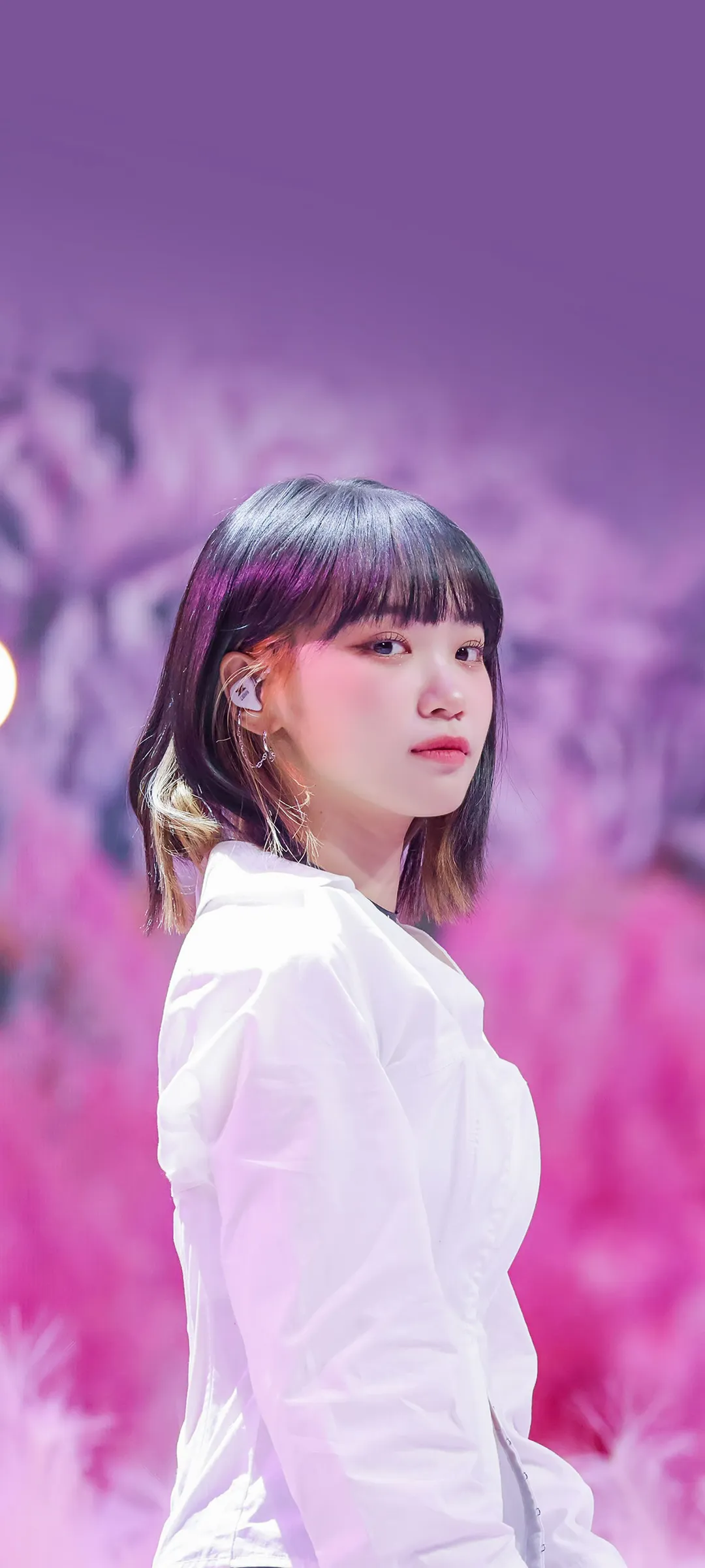 Kim Chae-won lock screen phone wallpaper 4K HD download — IZ*ONE, LE SSERAFIM