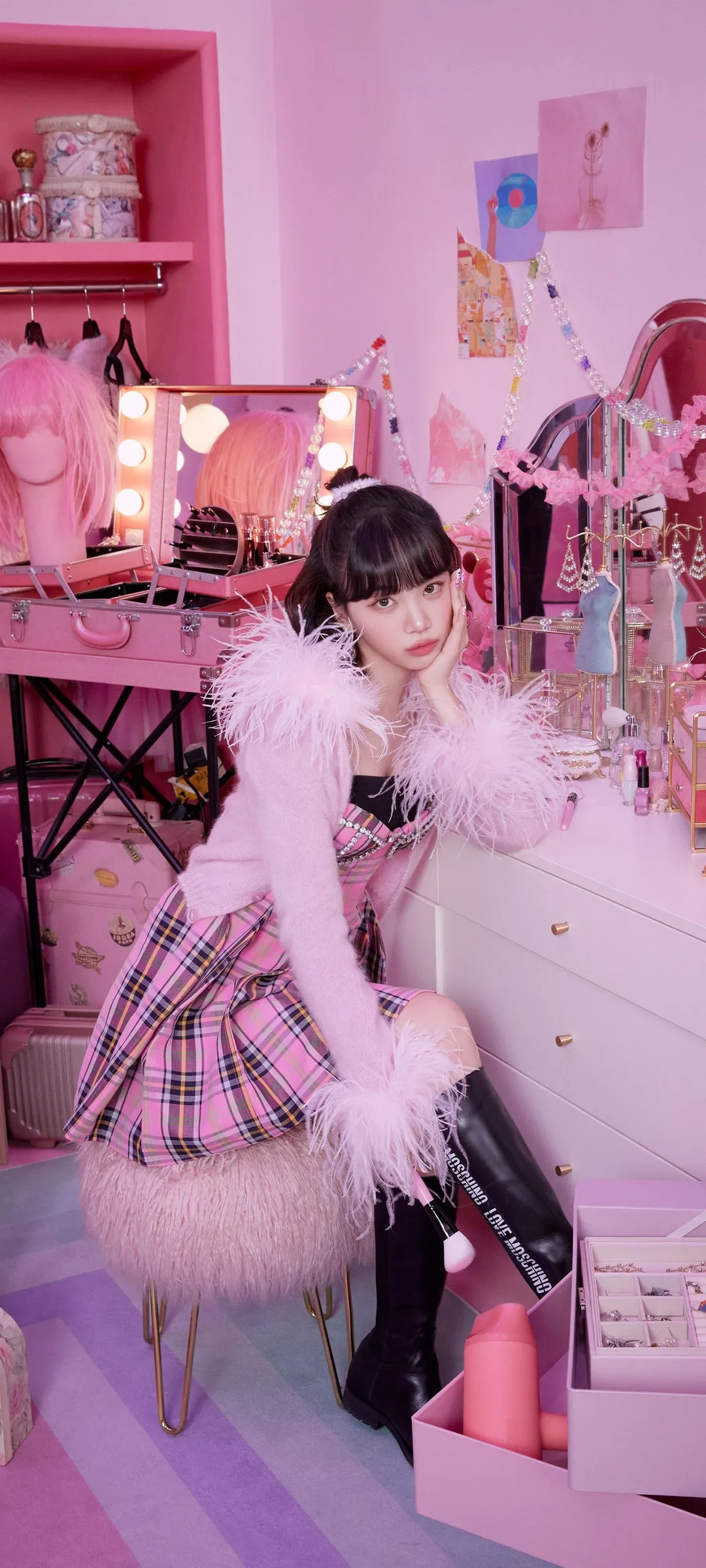 Wallpaper layar kunci hp Kim Chae-won 4K HD download — IZ*ONE, LE SSERAFIM