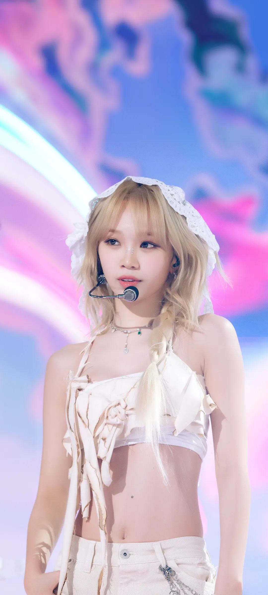 Fondo de pantalla de bloqueo móvil de Kim Chae-won 4K HD descargar — IZ*ONE, LE SSERAFIM