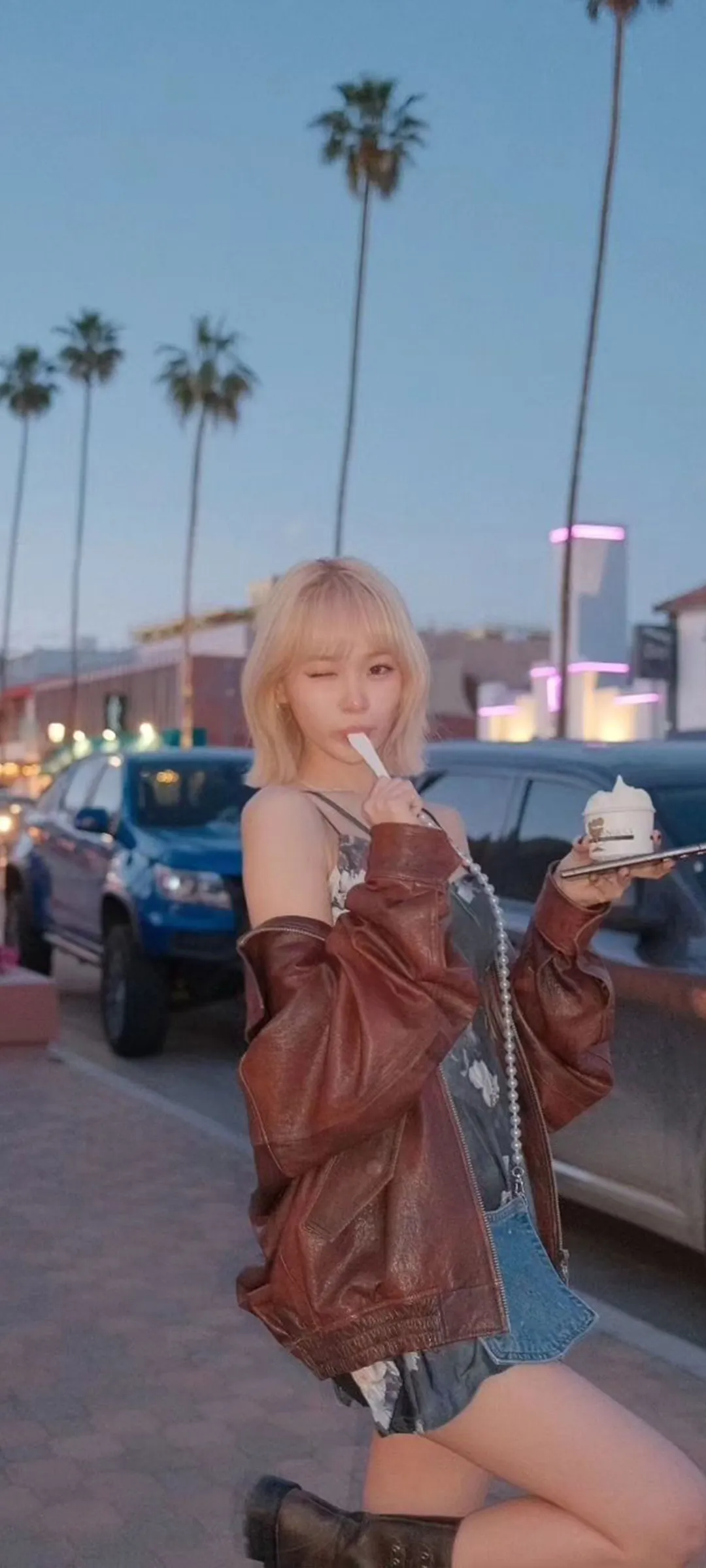 Wallpaper layar kunci hp Kim Chae-won 4K HD download — IZ*ONE, LE SSERAFIM