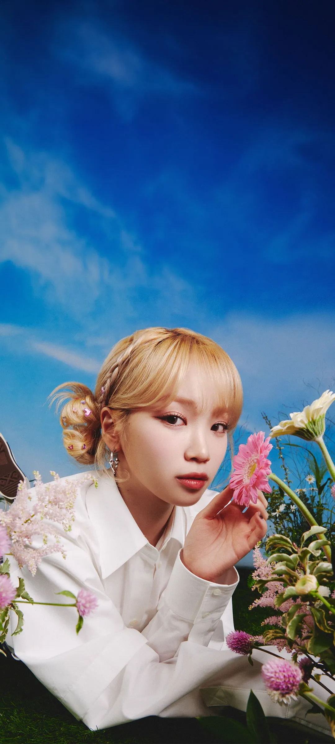 Wallpaper layar kunci hp Kim Chae-won 4K HD download — IZ*ONE, LE SSERAFIM