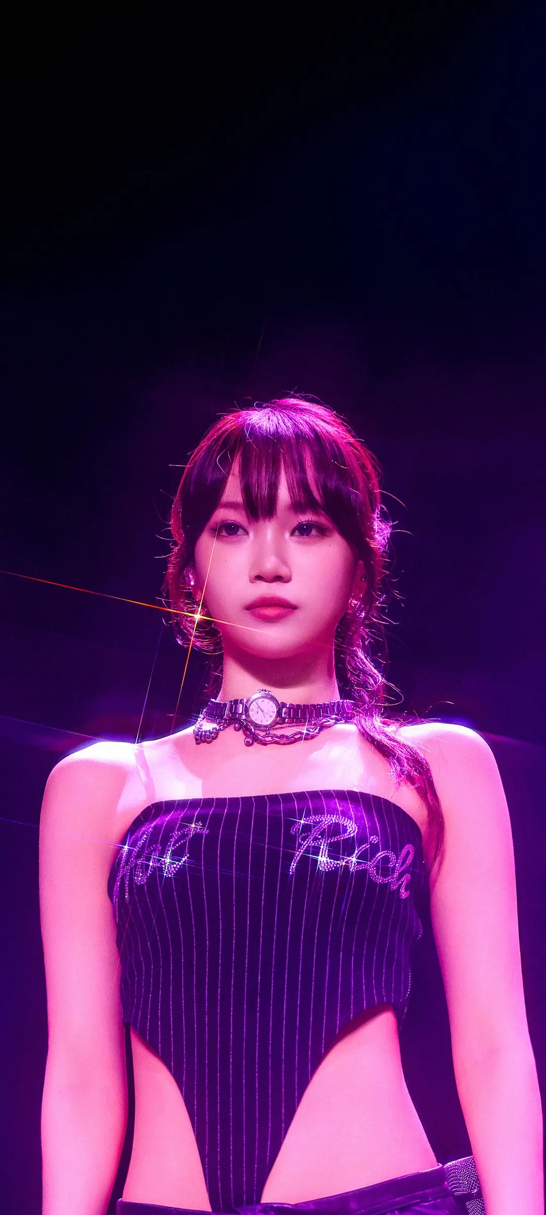 Kim Chae-won lock screen phone wallpaper 4K HD download — IZ*ONE, LE SSERAFIM