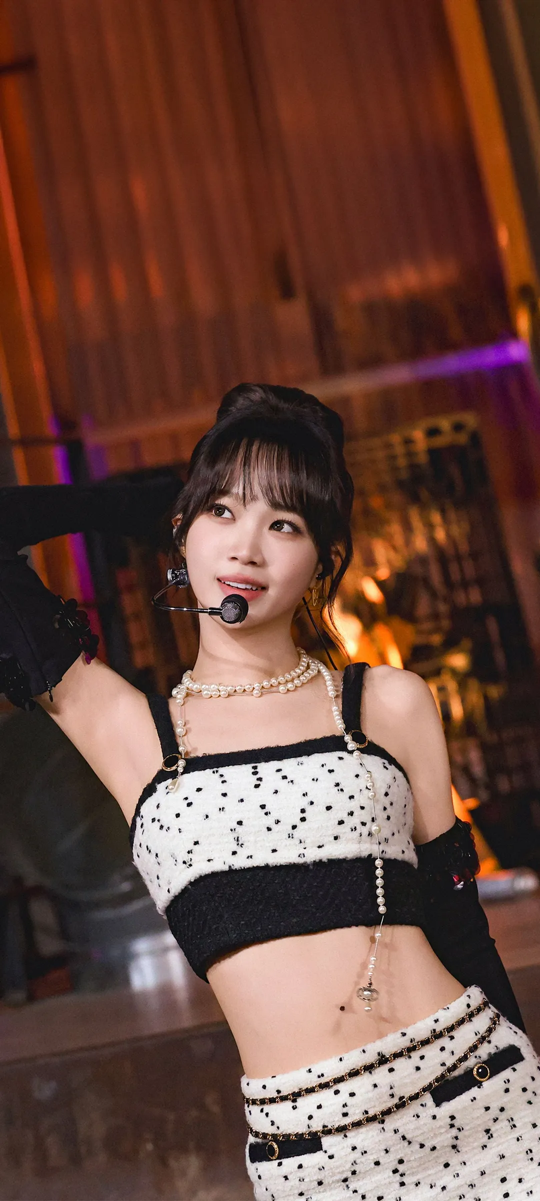 Kim Chae-won lock screen phone wallpaper 4K HD download — IZ*ONE, LE SSERAFIM