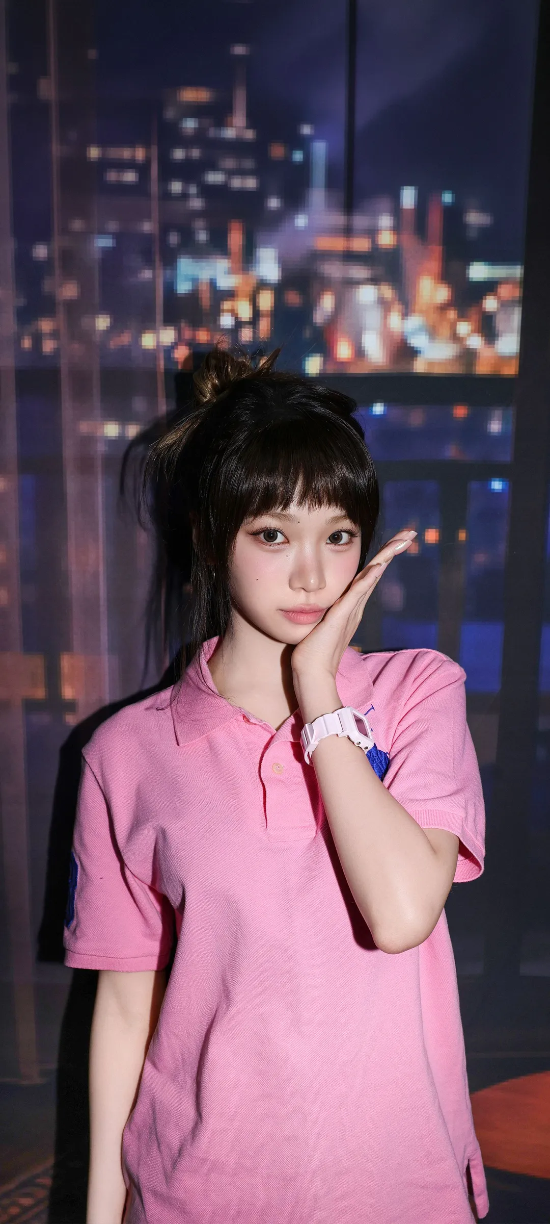 Kim Chae-won lock screen phone wallpaper 4K HD download — IZ*ONE, LE SSERAFIM