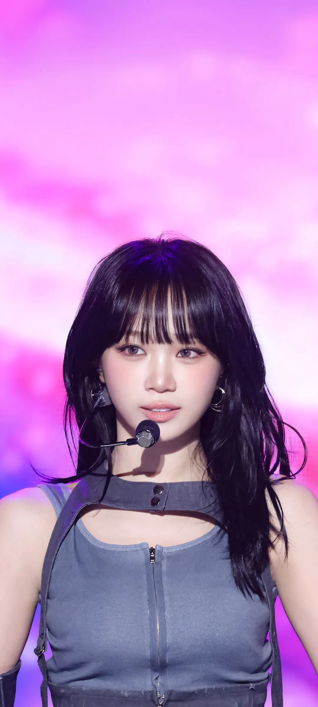 Kim Chae-won lock screen phone wallpaper 4K HD download — IZ*ONE, LE SSERAFIM