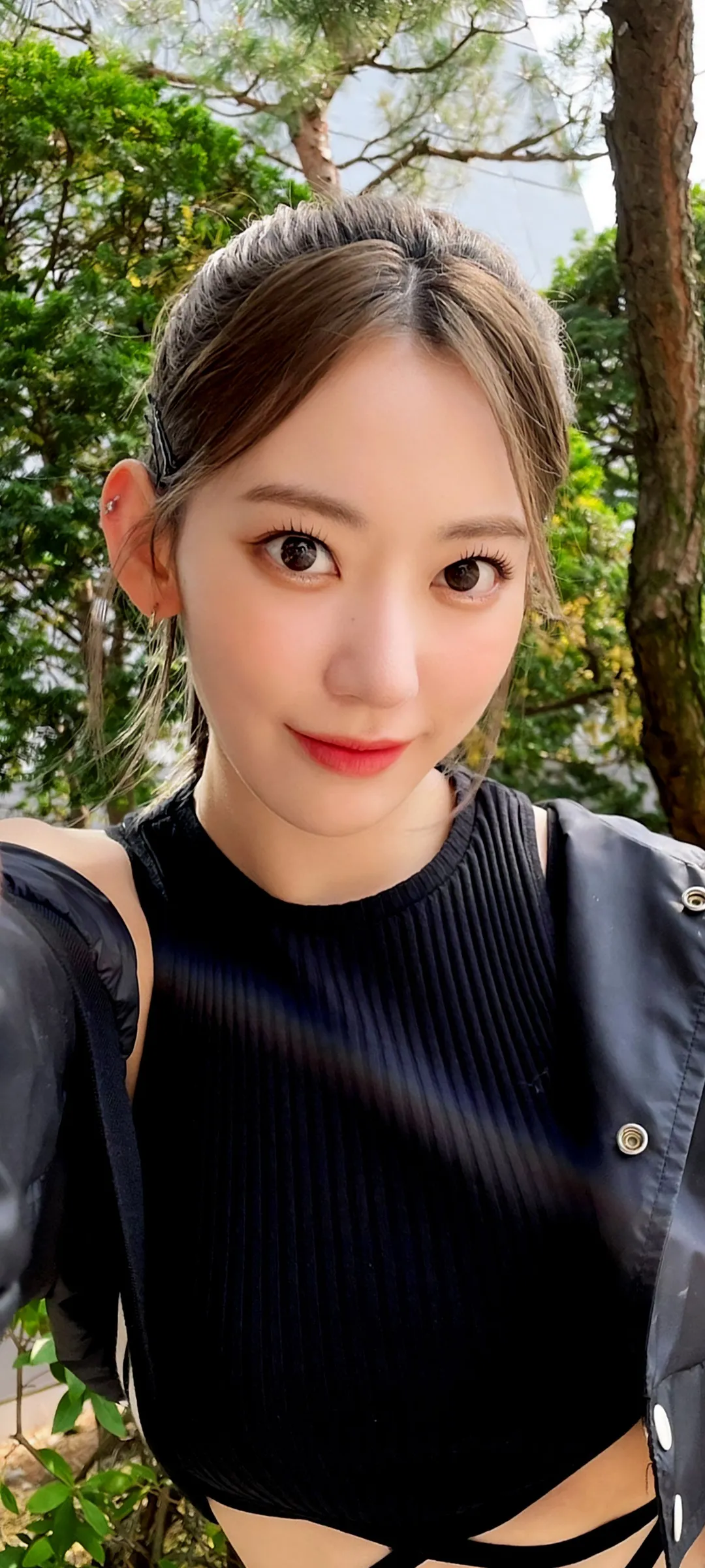 Fond d'écran de verrouillage mobile Sakura Miyawaki 4K HD télécharger — IZ*ONE, LE SSERAFIM