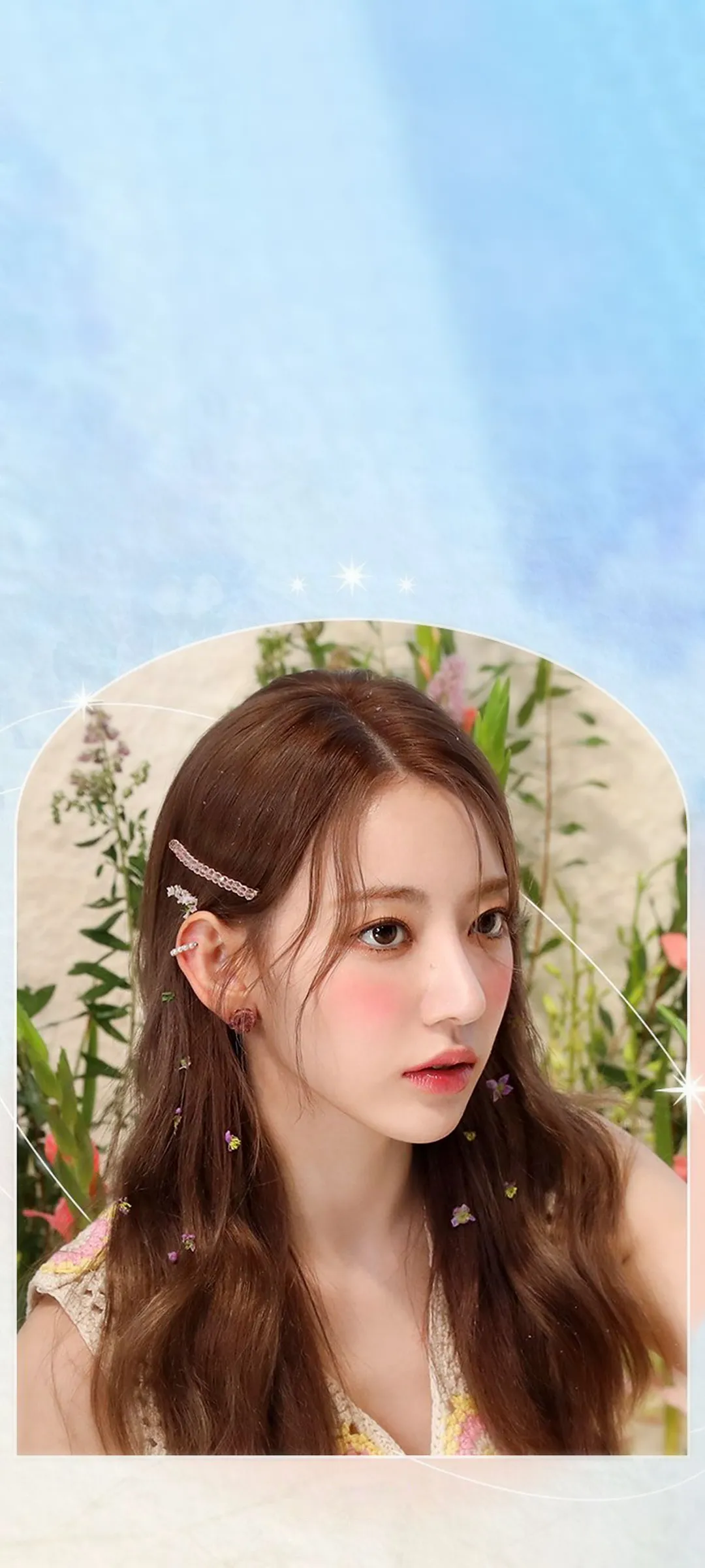 Fond d'écran de verrouillage mobile Sakura Miyawaki 4K HD télécharger — IZ*ONE, LE SSERAFIM