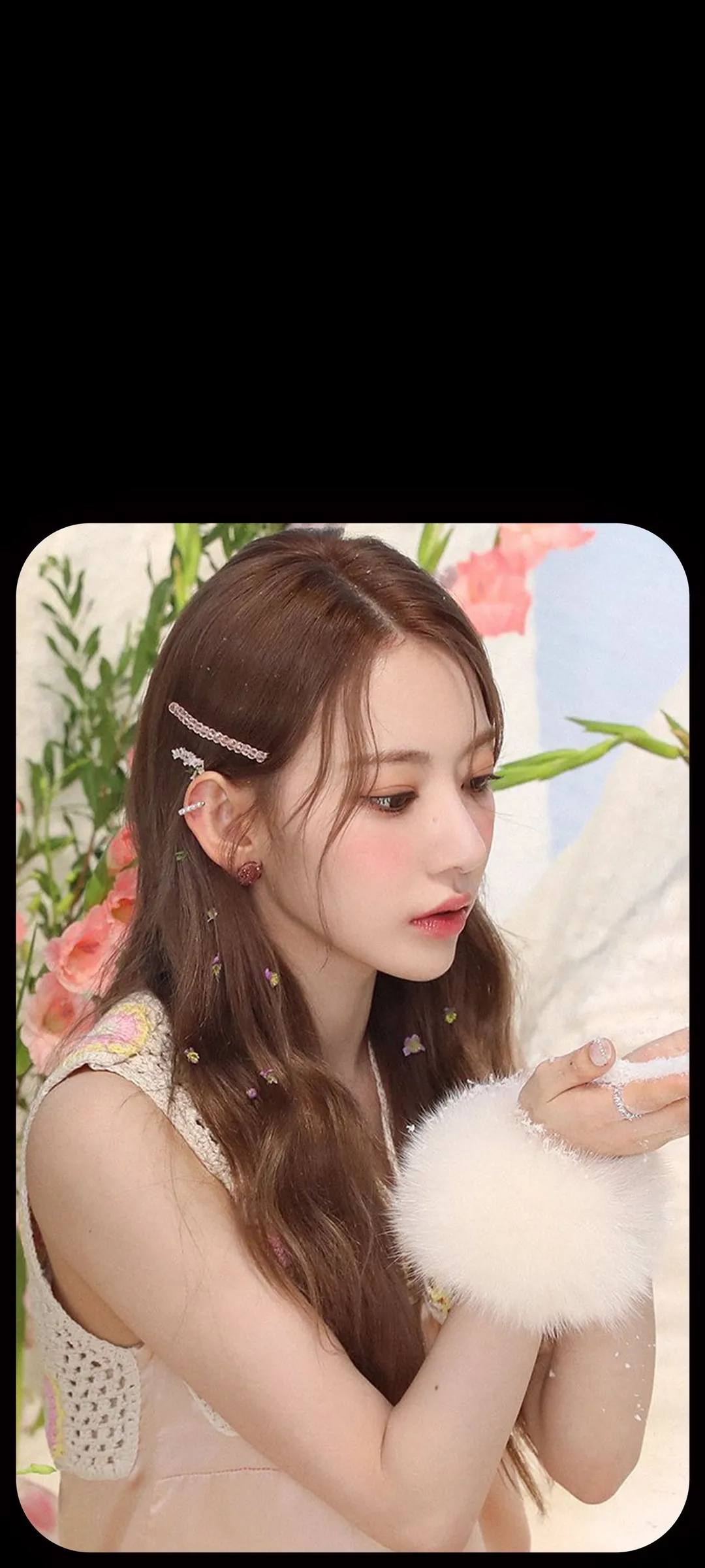 Fond d'écran de verrouillage mobile Sakura Miyawaki 4K HD télécharger — IZ*ONE, LE SSERAFIM