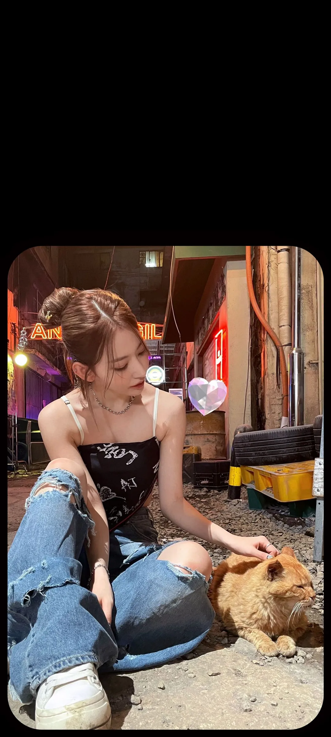 Fond d'écran de verrouillage mobile Sakura Miyawaki 4K HD télécharger — IZ*ONE, LE SSERAFIM