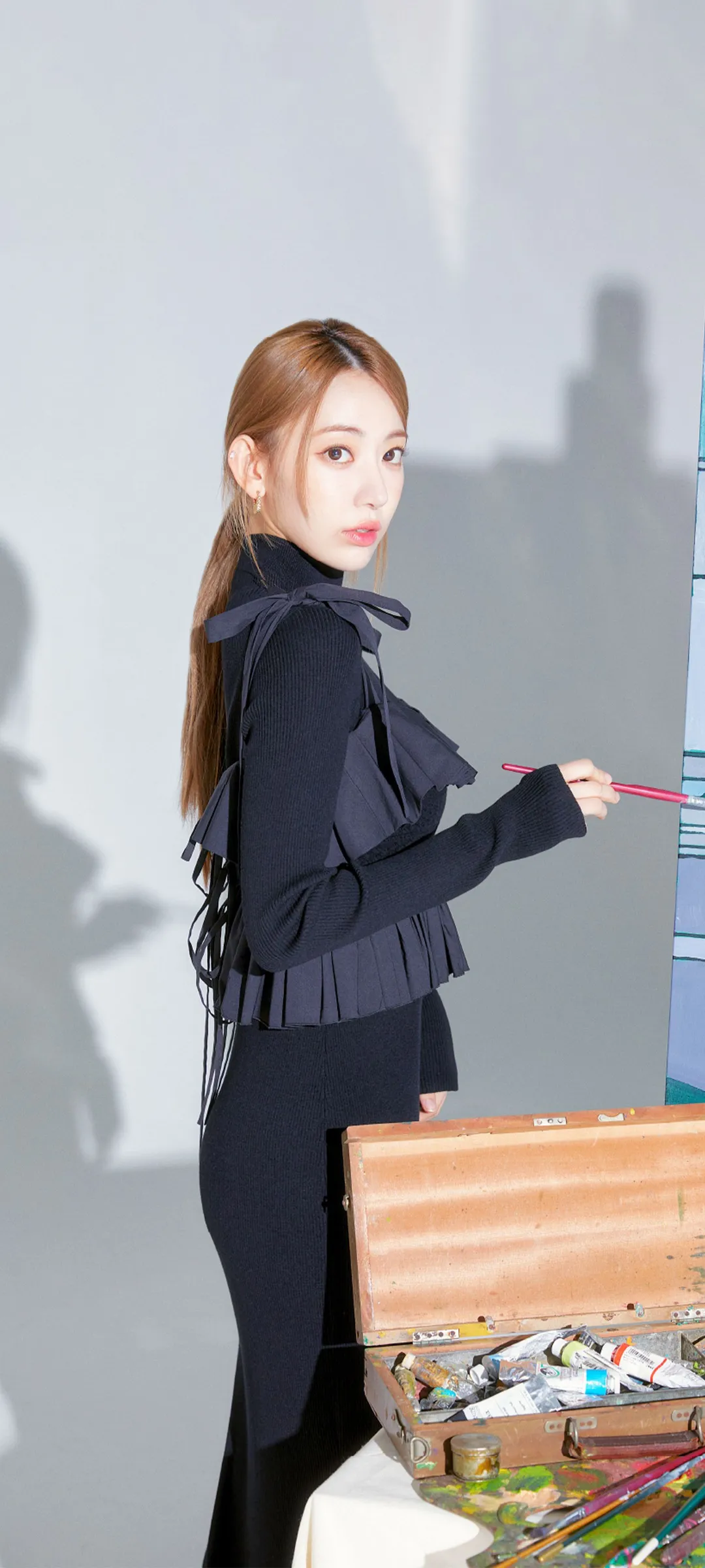 Fond d'écran de verrouillage mobile Sakura Miyawaki 4K HD télécharger — IZ*ONE, LE SSERAFIM