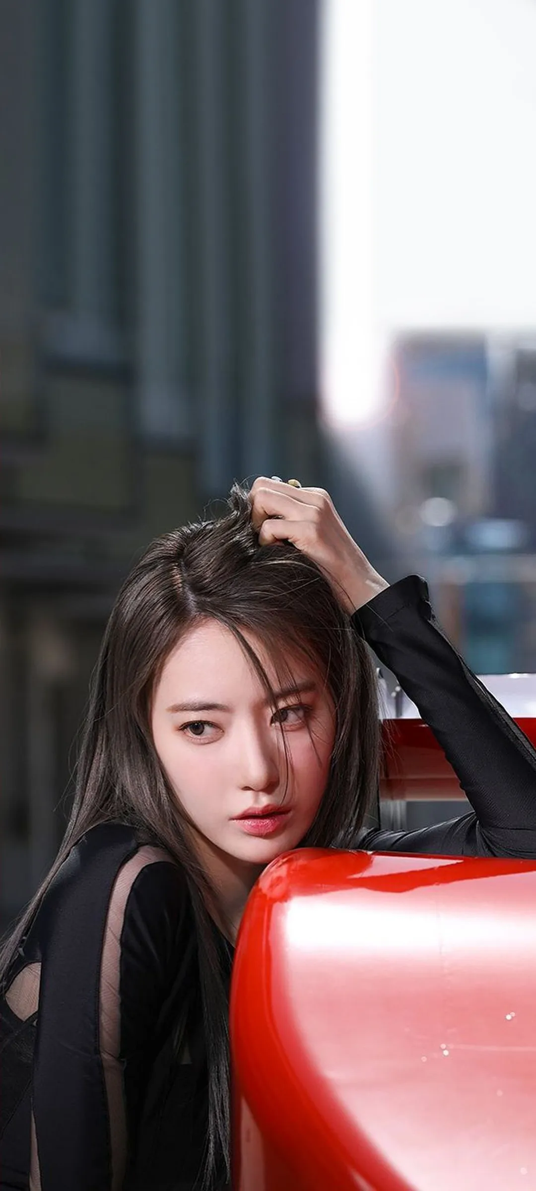 Fond d'écran de verrouillage mobile Sakura Miyawaki 4K HD télécharger — IZ*ONE, LE SSERAFIM