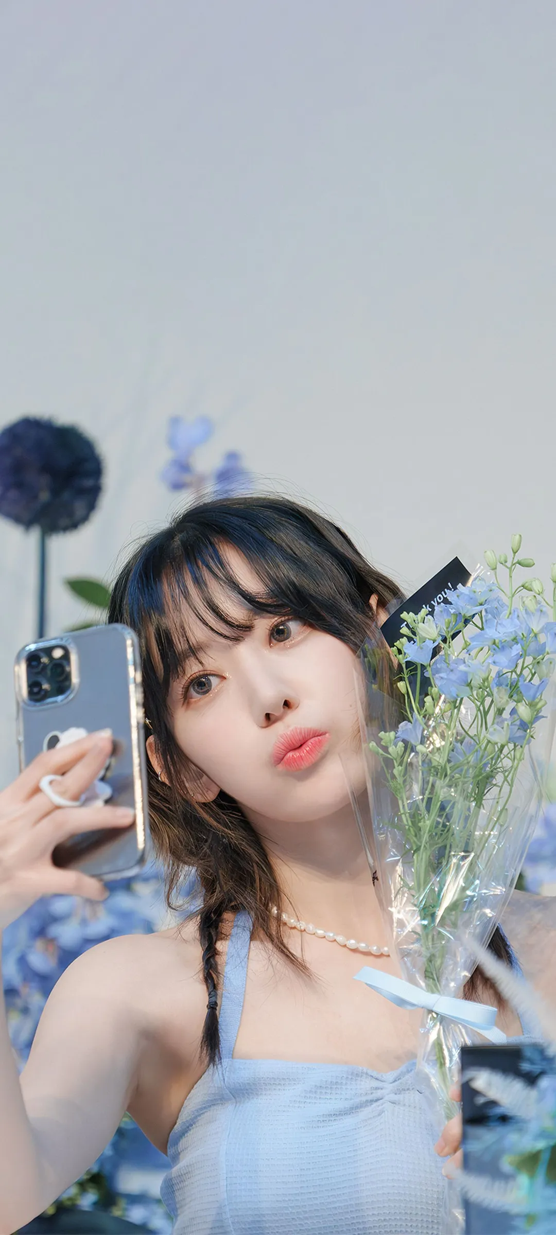 Fond d'écran de verrouillage mobile Sakura Miyawaki 4K HD télécharger — IZ*ONE, LE SSERAFIM