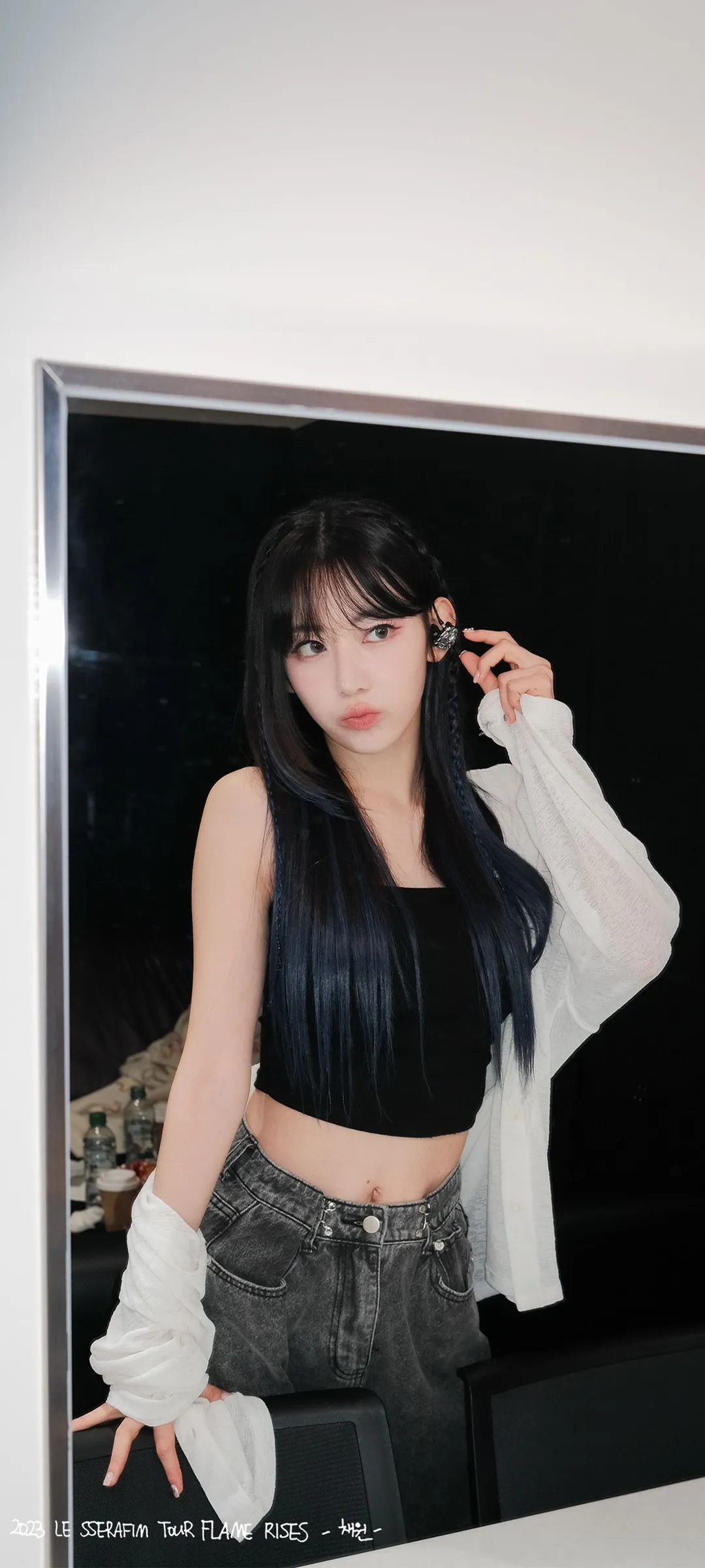 Fond d'écran de verrouillage mobile Sakura Miyawaki 4K HD télécharger — IZ*ONE, LE SSERAFIM
