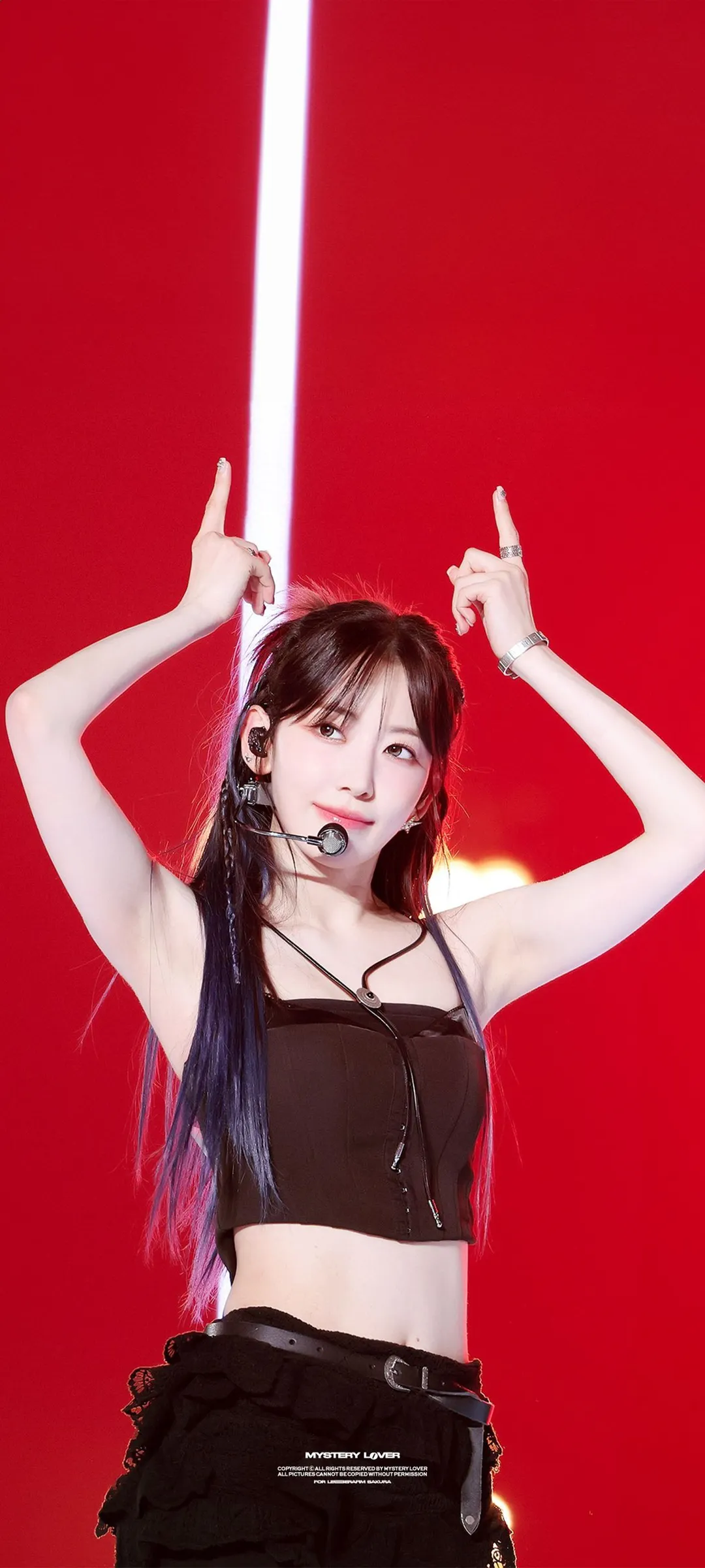 Fond d'écran de verrouillage mobile Sakura Miyawaki 4K HD télécharger — IZ*ONE, LE SSERAFIM
