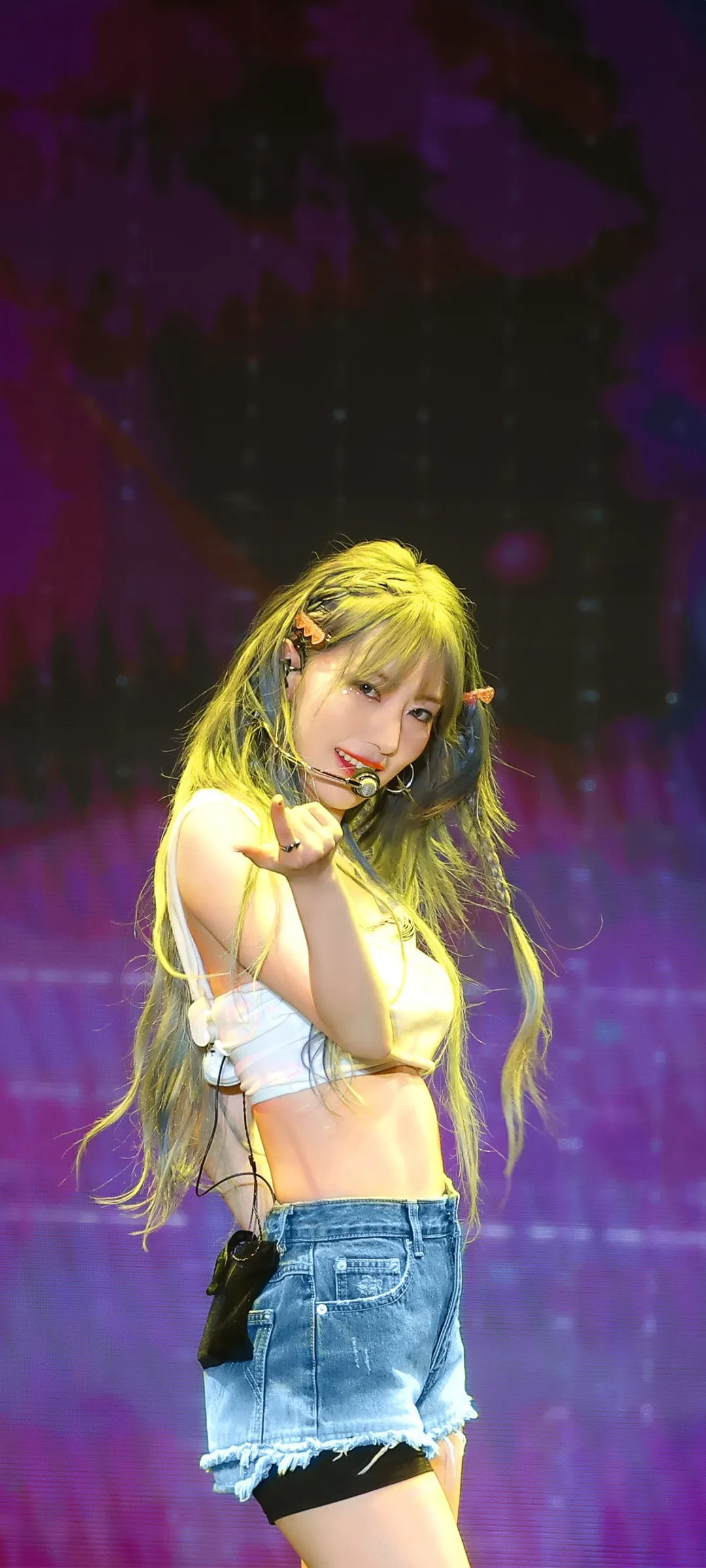 Fond d'écran de verrouillage mobile Sakura Miyawaki 4K HD télécharger — IZ*ONE, LE SSERAFIM