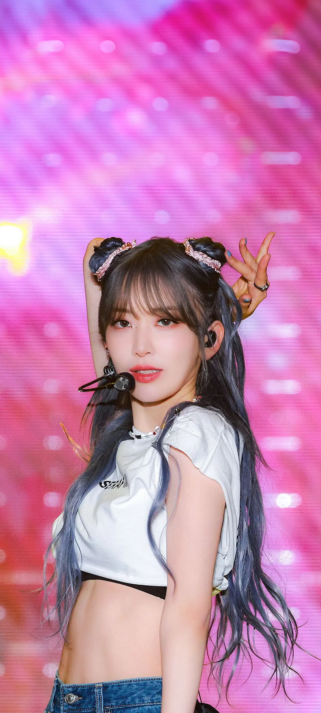 Fond d'écran de verrouillage mobile Sakura Miyawaki 4K HD télécharger — IZ*ONE, LE SSERAFIM