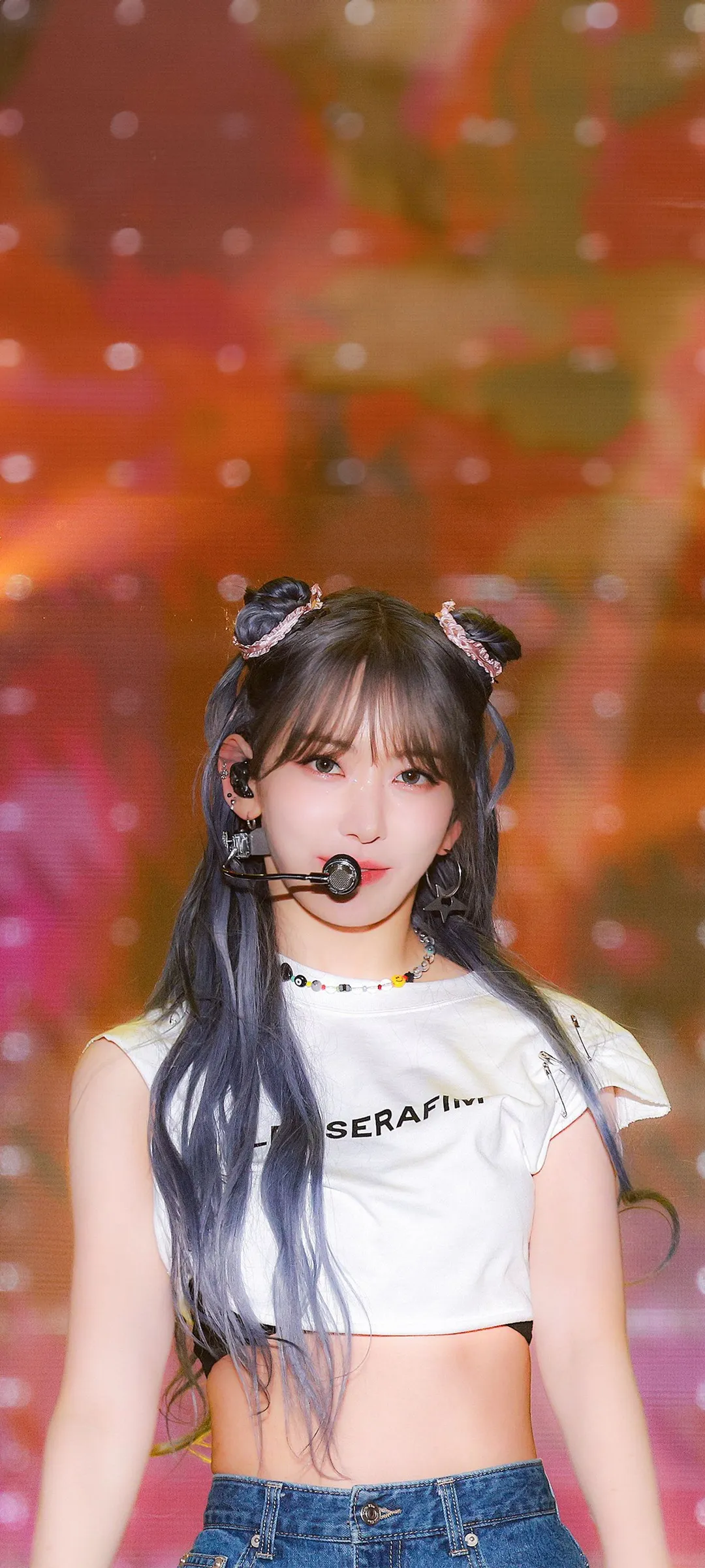 Fond d'écran de verrouillage mobile Sakura Miyawaki 4K HD télécharger — IZ*ONE, LE SSERAFIM