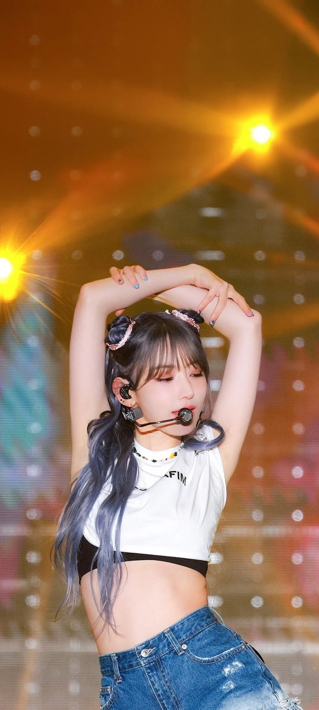 Fond d'écran de verrouillage mobile Sakura Miyawaki 4K HD télécharger — IZ*ONE, LE SSERAFIM