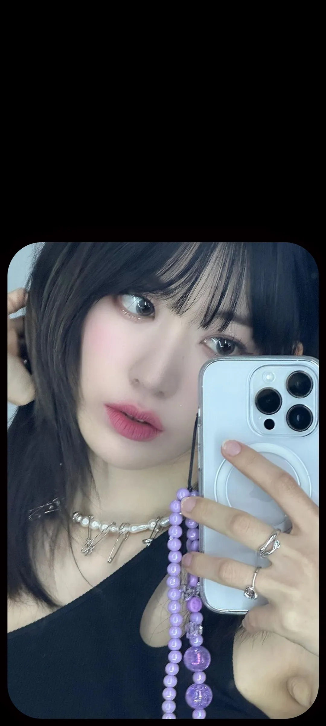 Fond d'écran de verrouillage mobile Sakura Miyawaki 4K HD télécharger — IZ*ONE, LE SSERAFIM