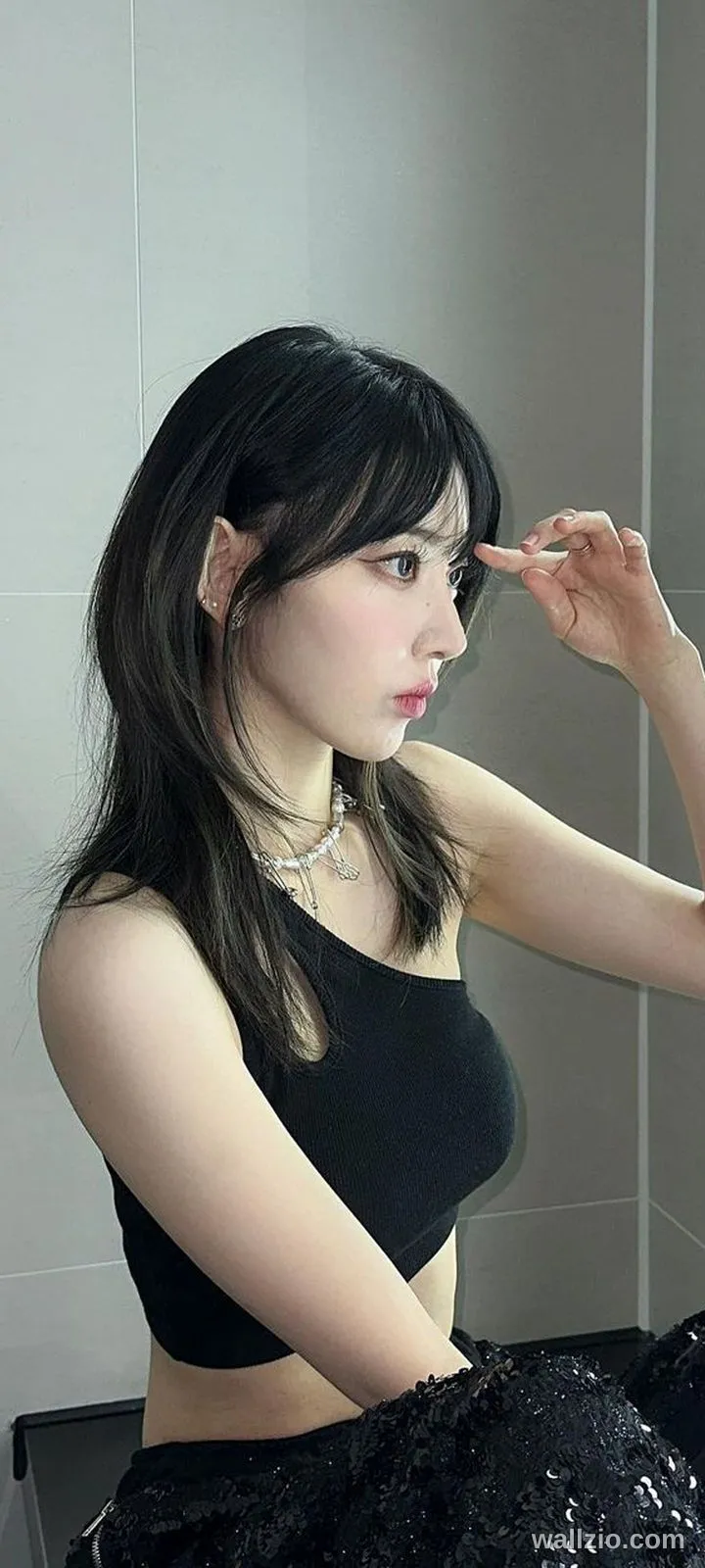 Fond d'écran de verrouillage mobile Sakura Miyawaki 4K HD télécharger — IZ*ONE, LE SSERAFIM