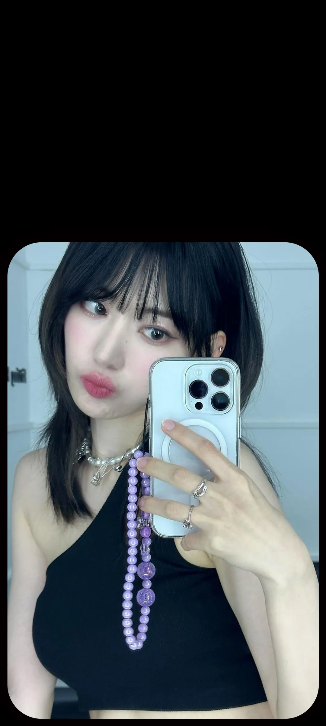 Fond d'écran de verrouillage mobile Sakura Miyawaki 4K HD télécharger — IZ*ONE, LE SSERAFIM