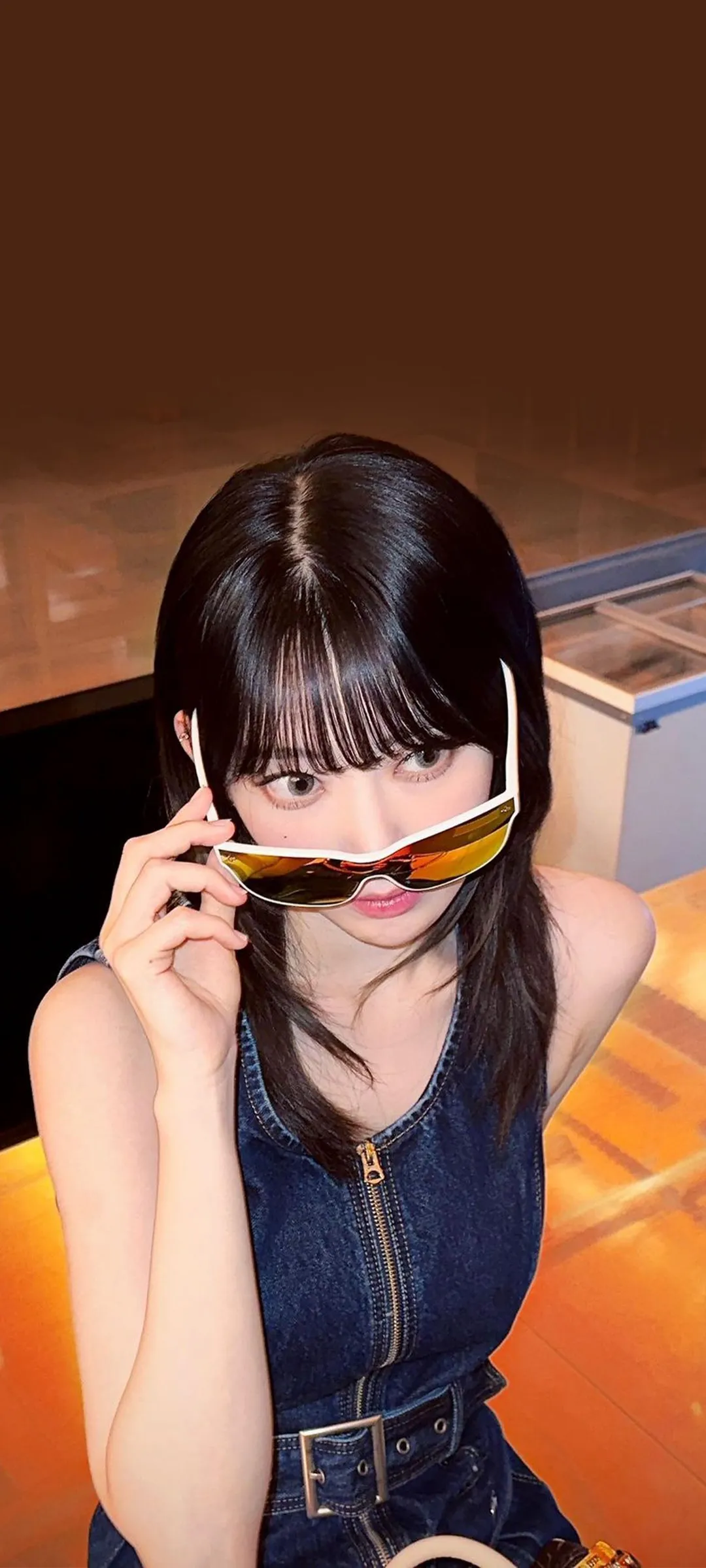 Fond d'écran de verrouillage mobile Sakura Miyawaki 4K HD télécharger — IZ*ONE, LE SSERAFIM