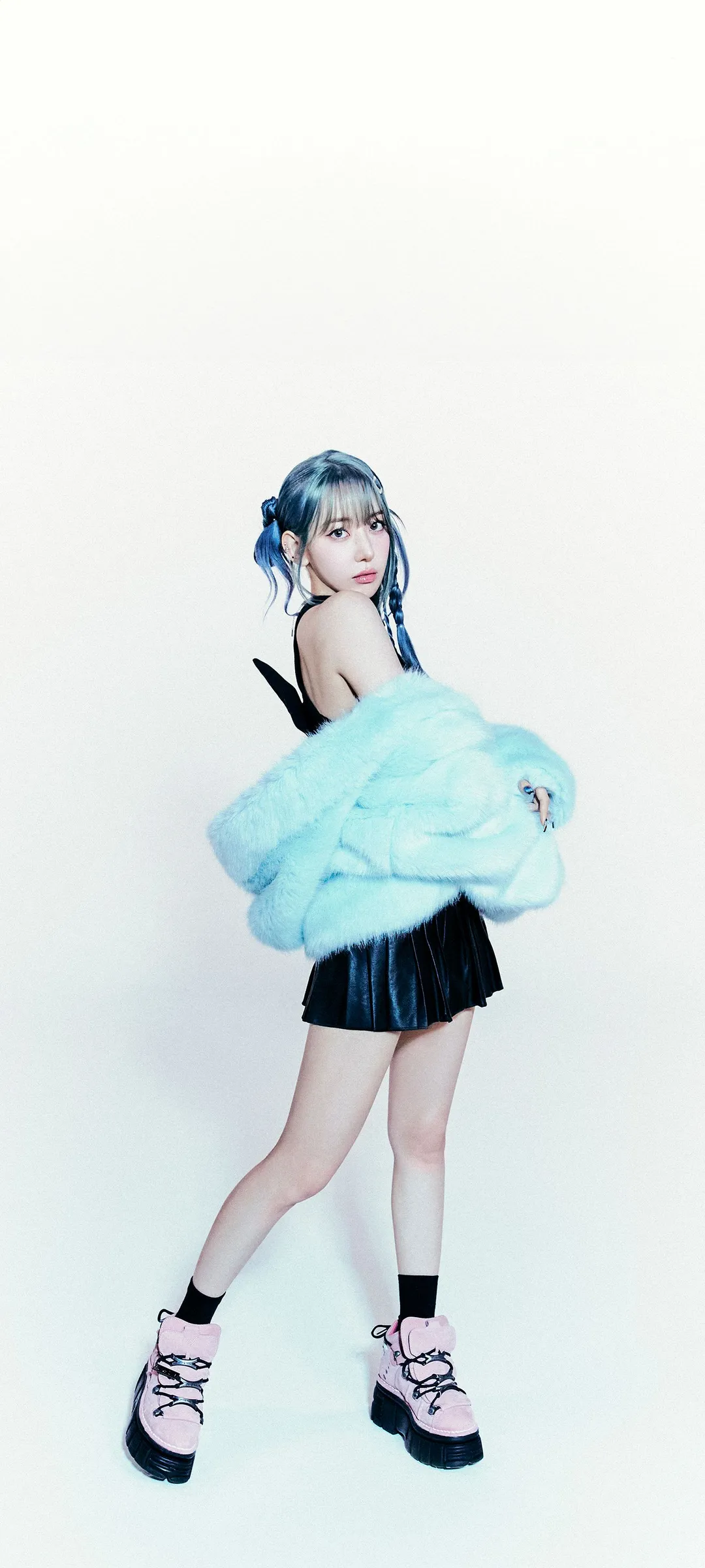 Fond d'écran de verrouillage mobile Sakura Miyawaki 4K HD télécharger — IZ*ONE, LE SSERAFIM