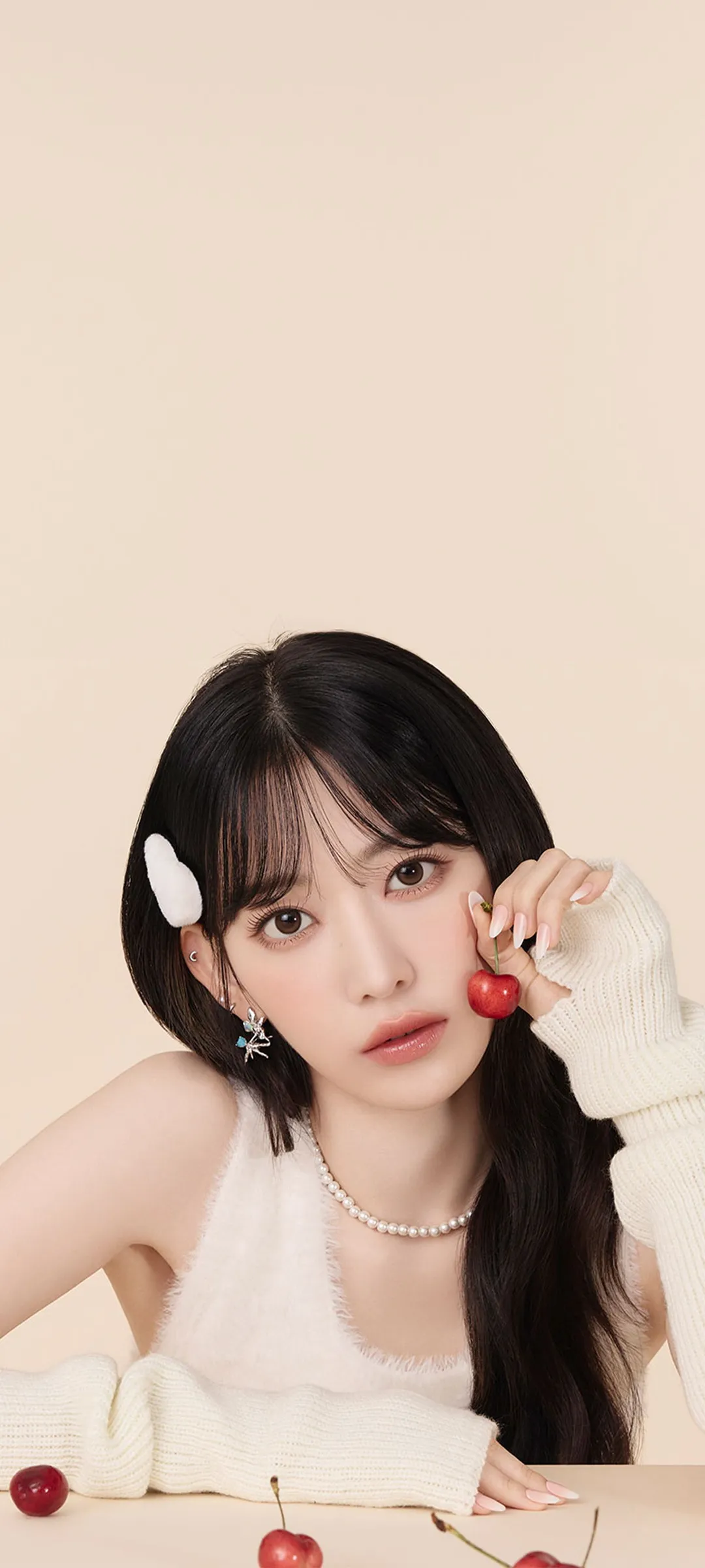 Fond d'écran de verrouillage mobile Sakura Miyawaki 4K HD télécharger — IZ*ONE, LE SSERAFIM