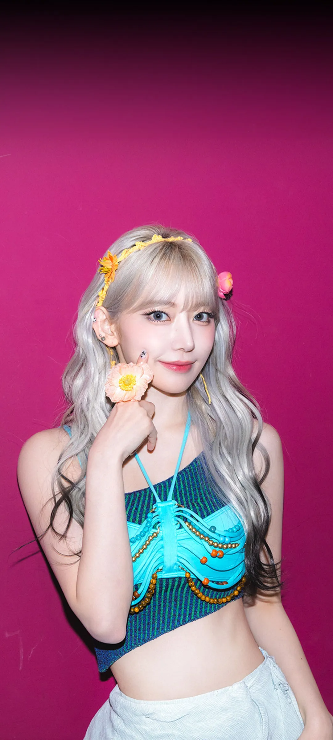 Fond d'écran de verrouillage mobile Sakura Miyawaki 4K HD télécharger — IZ*ONE, LE SSERAFIM