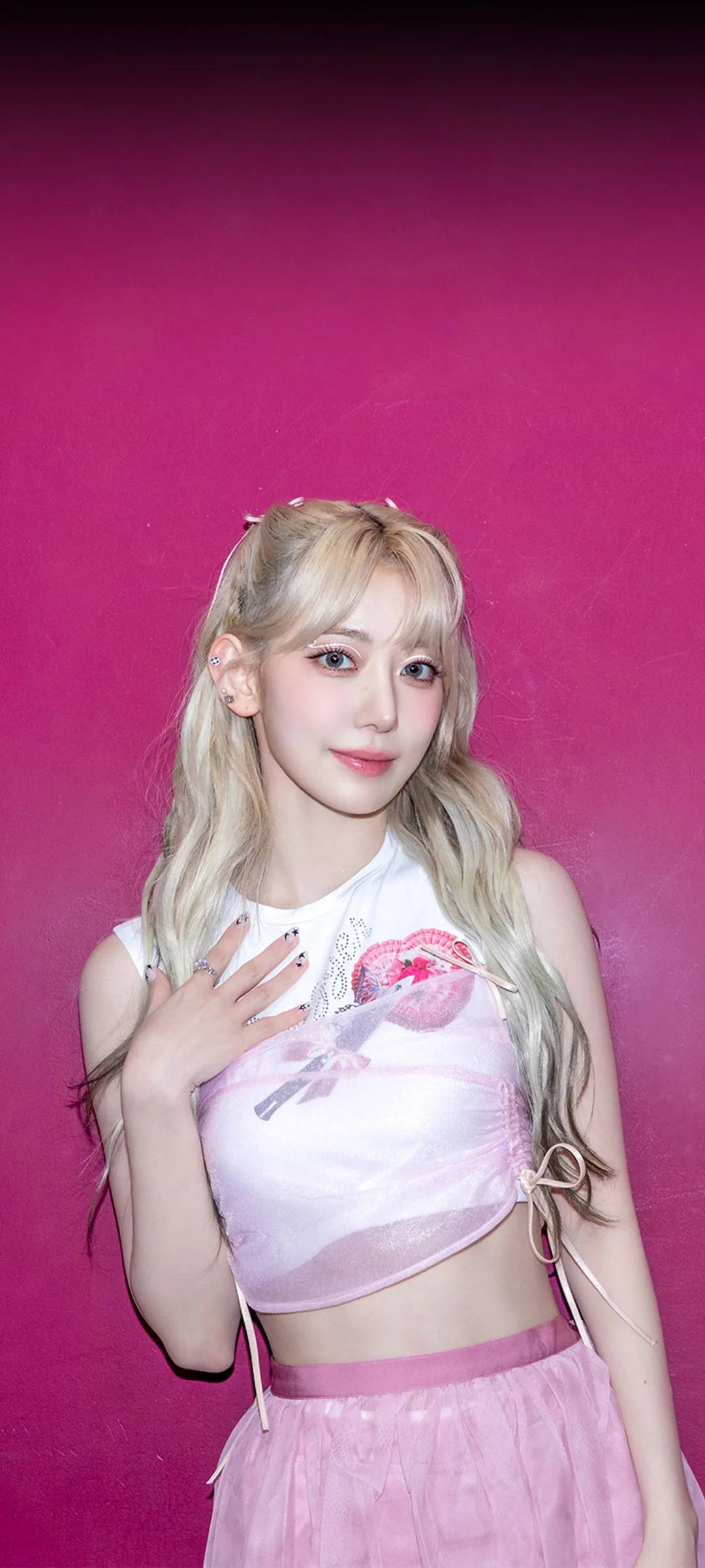 Fond d'écran de verrouillage mobile Sakura Miyawaki 4K HD télécharger — IZ*ONE, LE SSERAFIM