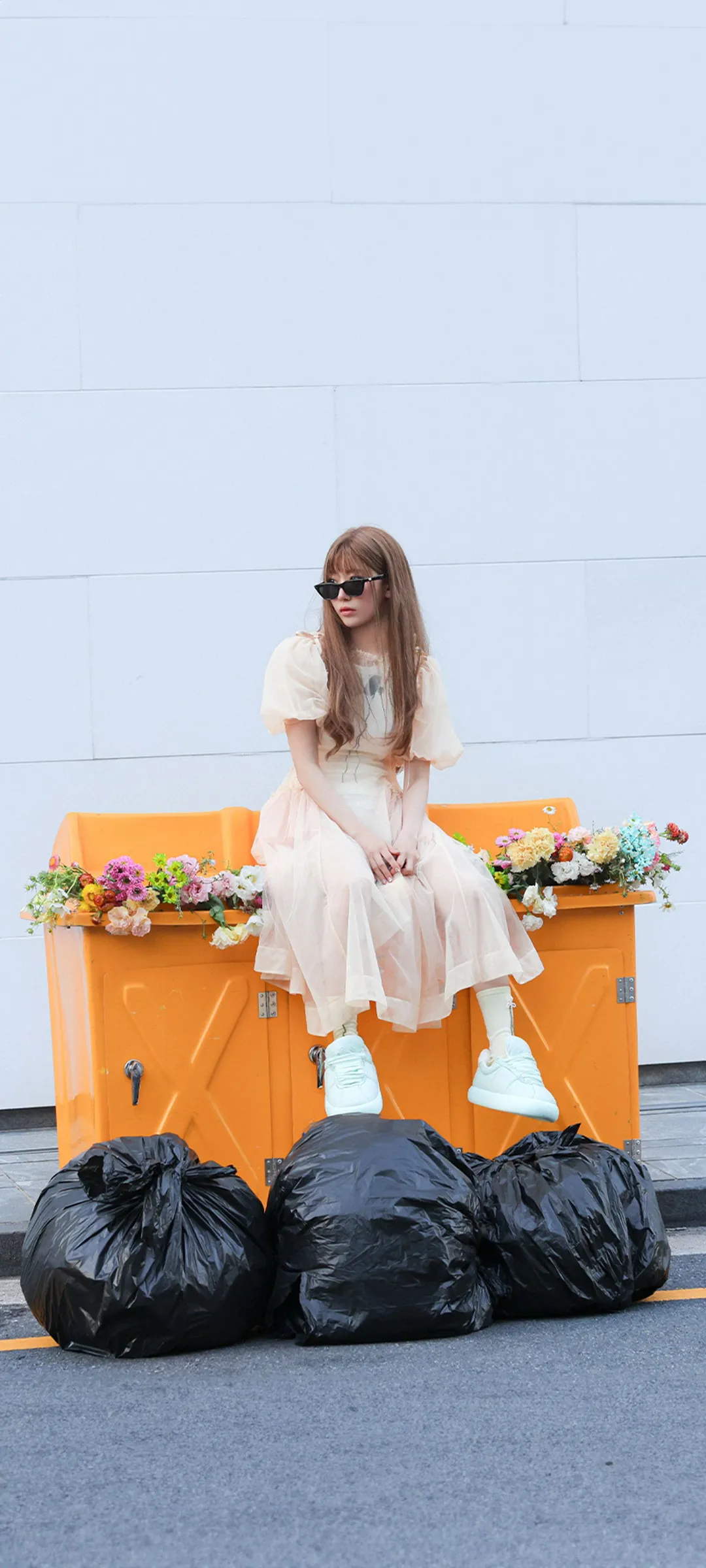 Fond d'écran de verrouillage mobile Sakura Miyawaki 4K HD télécharger — IZ*ONE, LE SSERAFIM