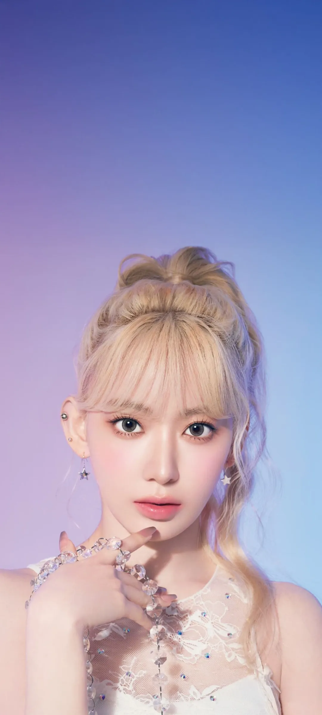 Fond d'écran de verrouillage mobile Sakura Miyawaki 4K HD télécharger — IZ*ONE, LE SSERAFIM
