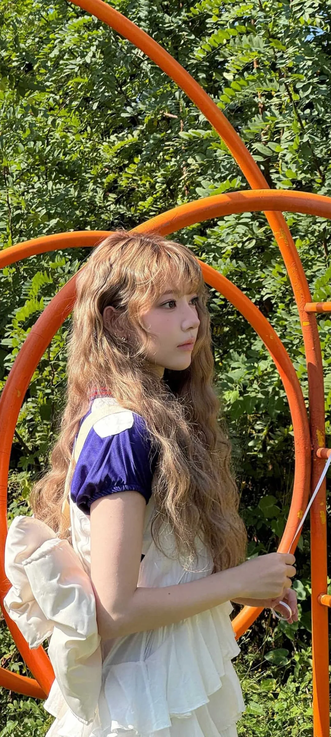 Fond d'écran de verrouillage mobile Sakura Miyawaki 4K HD télécharger — IZ*ONE, LE SSERAFIM
