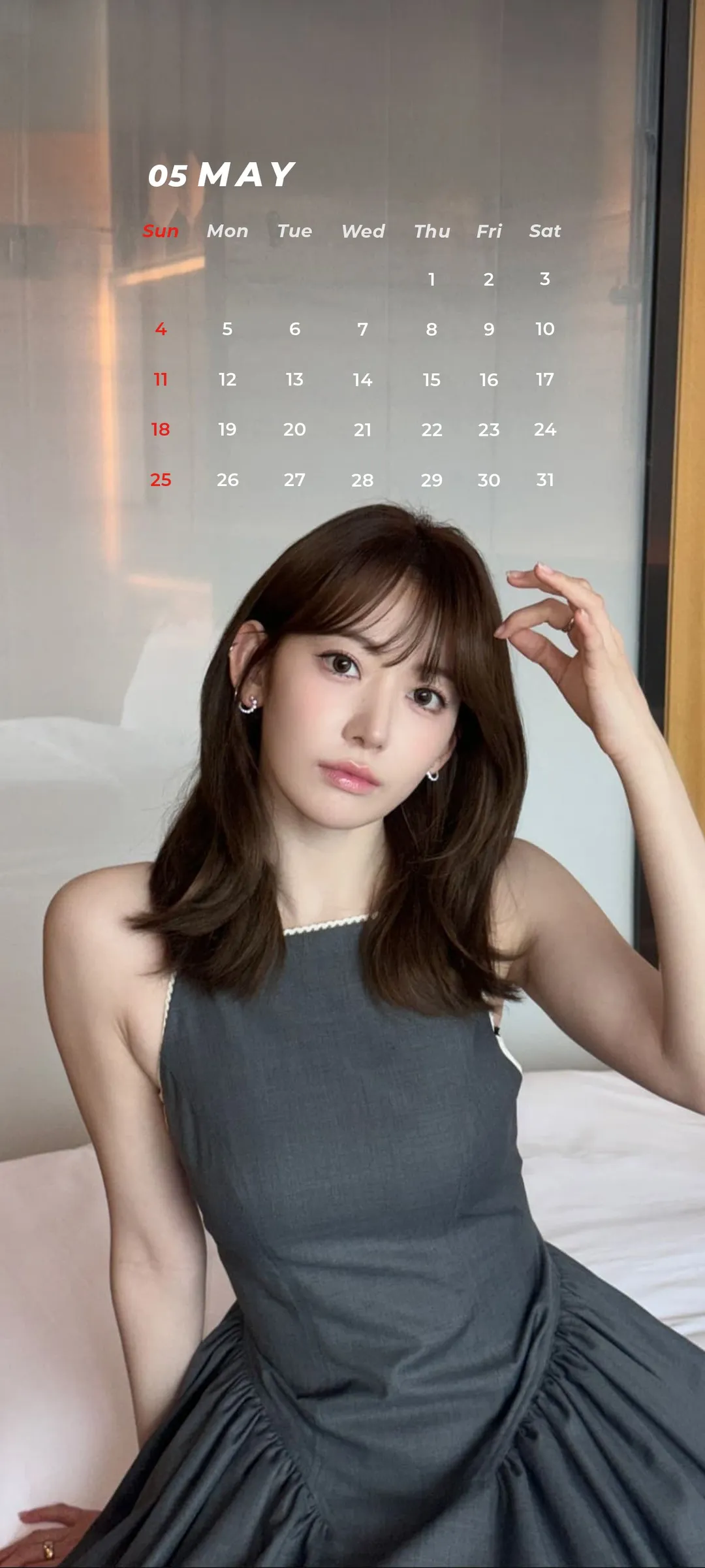Fond d'écran de verrouillage mobile Sakura Miyawaki 4K HD télécharger — IZ*ONE, LE SSERAFIM