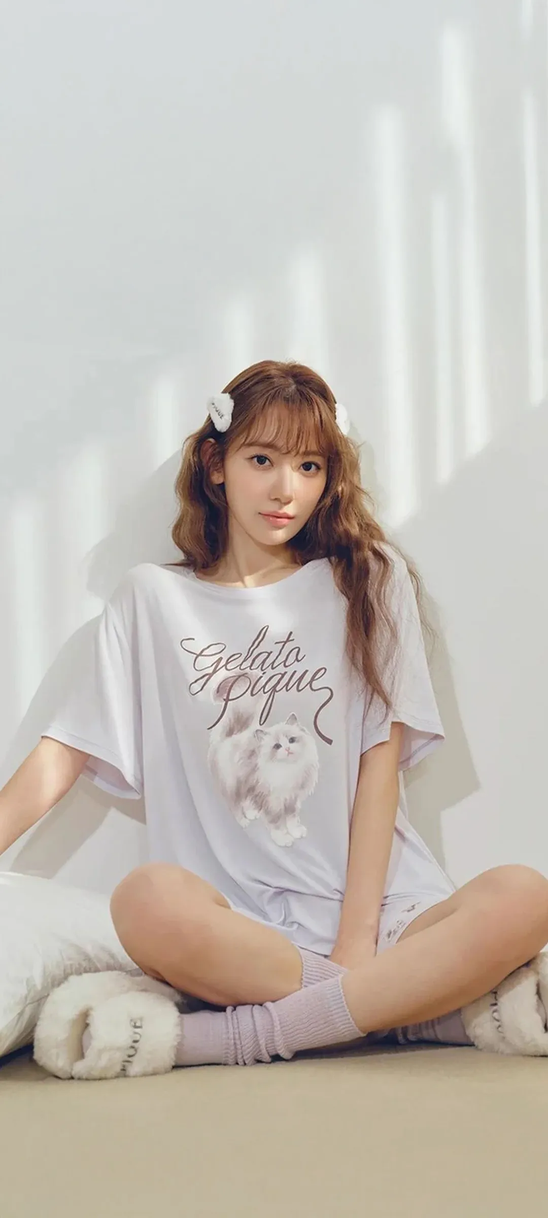 Fond d'écran de verrouillage mobile Sakura Miyawaki 4K HD télécharger — IZ*ONE, LE SSERAFIM