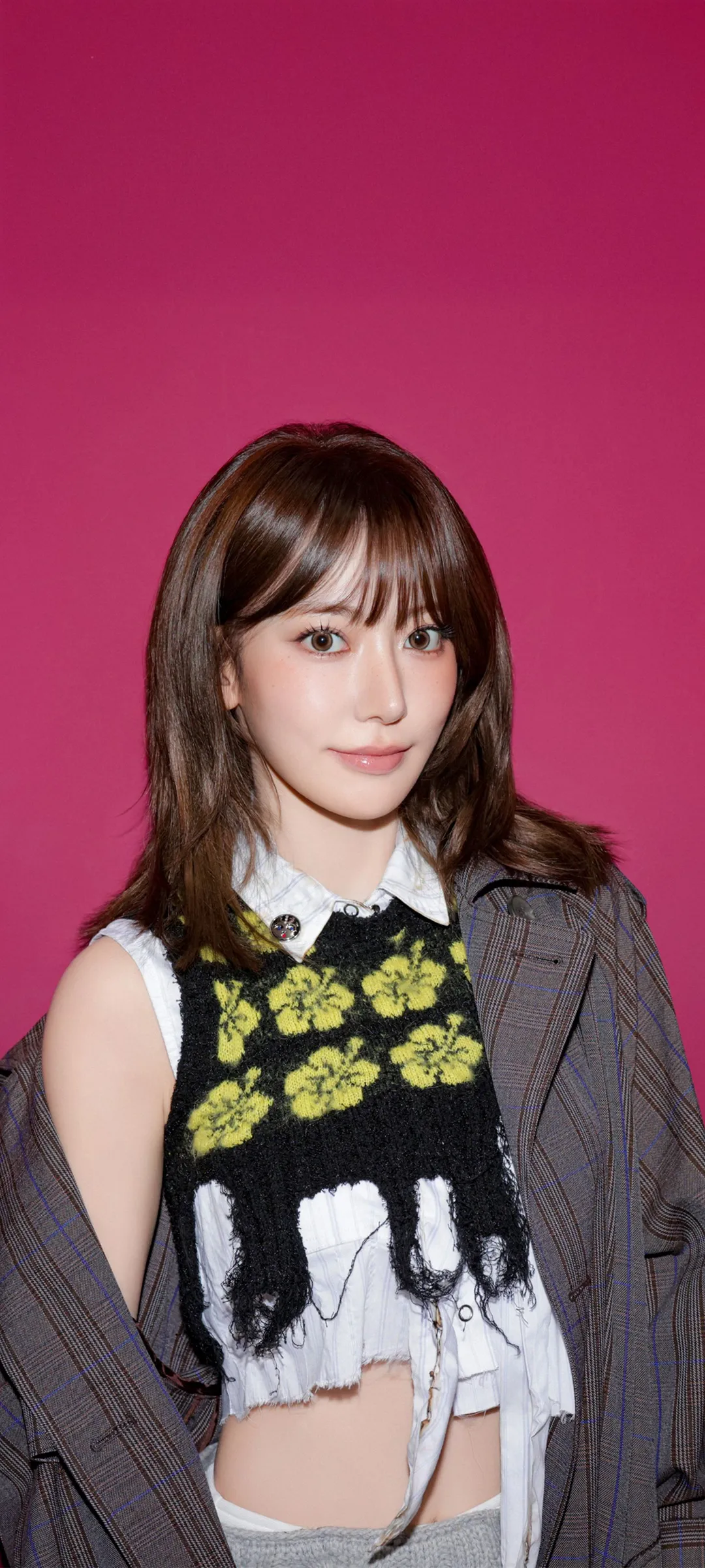 Fond d'écran de verrouillage mobile Sakura Miyawaki 4K HD télécharger — IZ*ONE, LE SSERAFIM