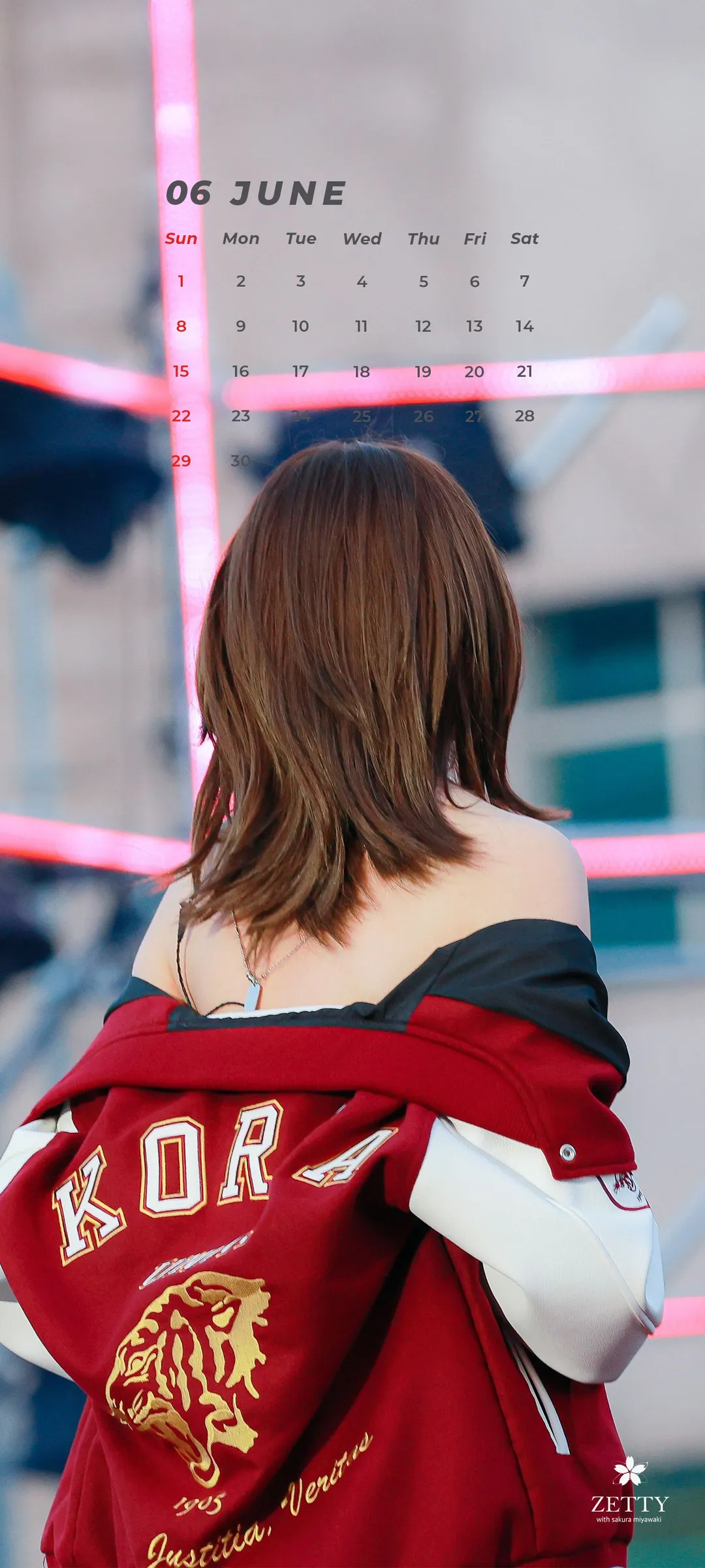 Fond d'écran de verrouillage mobile Sakura Miyawaki 4K HD télécharger — IZ*ONE, LE SSERAFIM