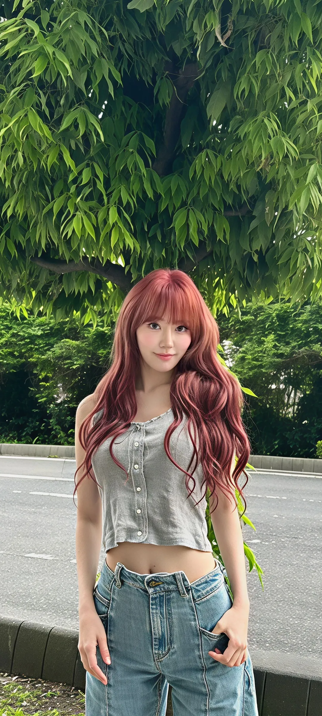 Fond d'écran de verrouillage mobile Sakura Miyawaki 4K HD télécharger — IZ*ONE, LE SSERAFIM