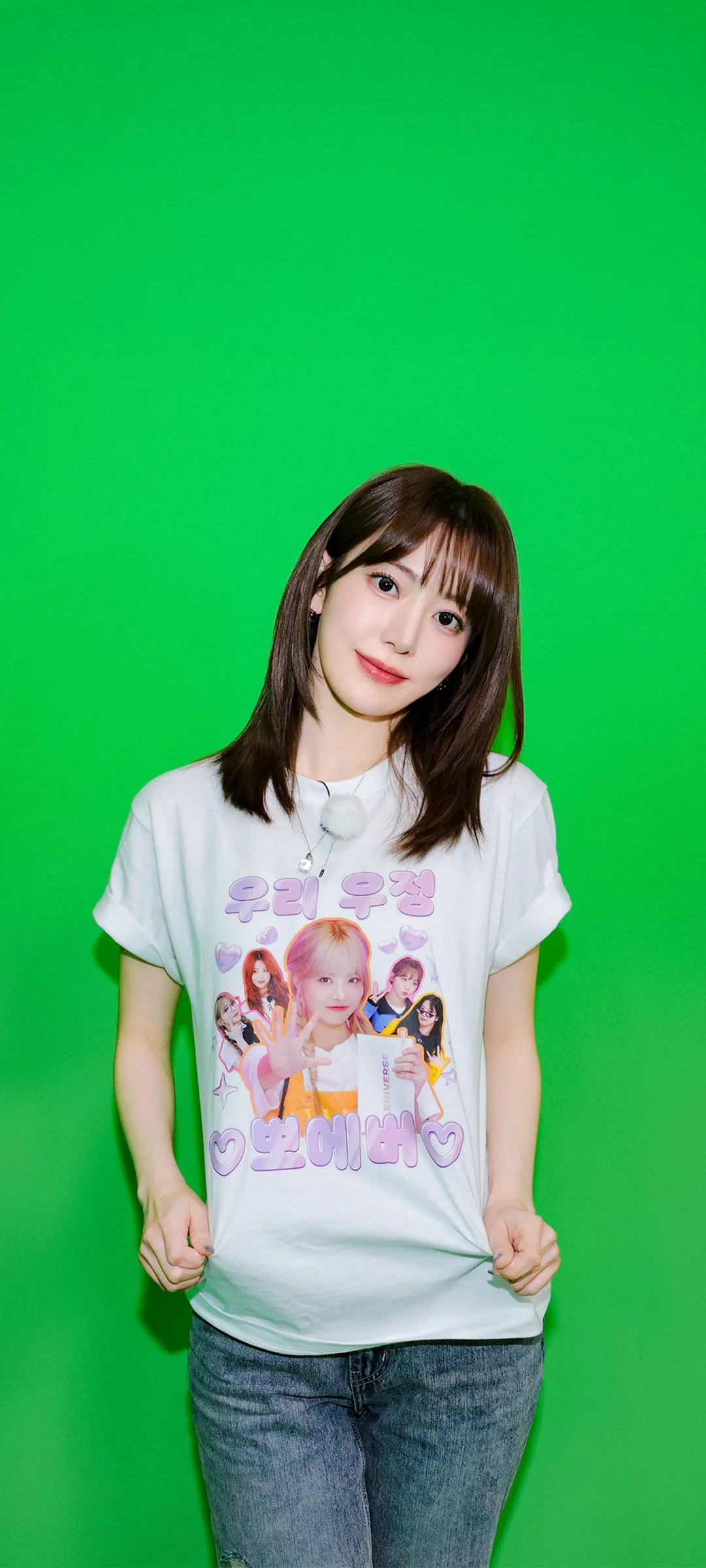 Fond d'écran de verrouillage mobile Sakura Miyawaki 4K HD télécharger — IZ*ONE, LE SSERAFIM