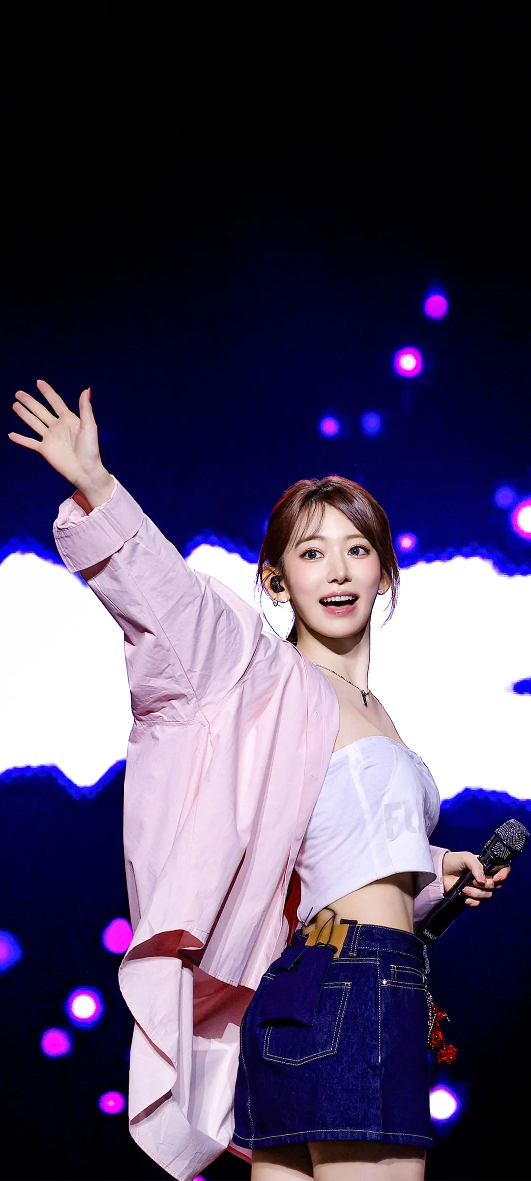 Fond d'écran de verrouillage mobile Sakura Miyawaki 4K HD télécharger — IZ*ONE, LE SSERAFIM