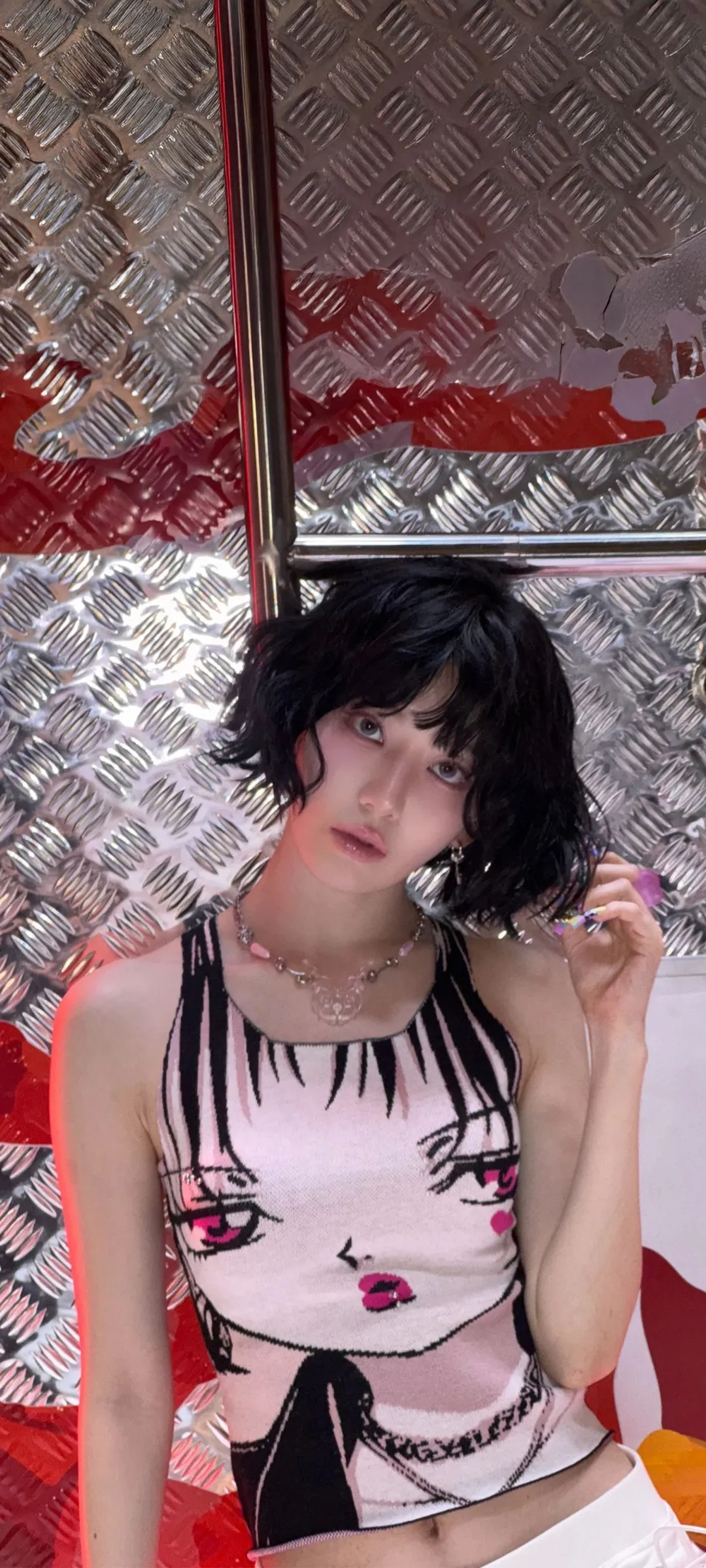 Fond d'écran de verrouillage mobile Sakura Miyawaki 4K HD télécharger — IZ*ONE, LE SSERAFIM