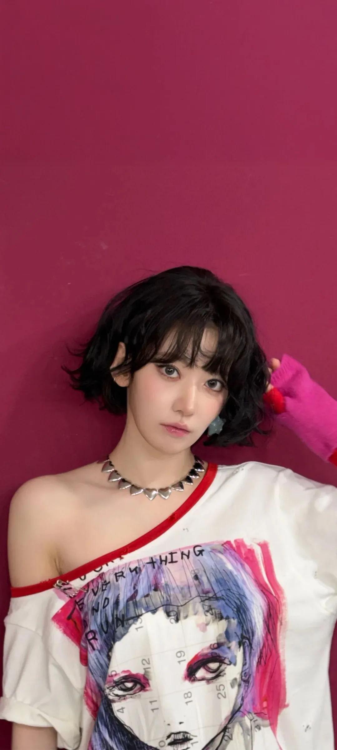 Fond d'écran de verrouillage mobile Sakura Miyawaki 4K HD télécharger — IZ*ONE, LE SSERAFIM