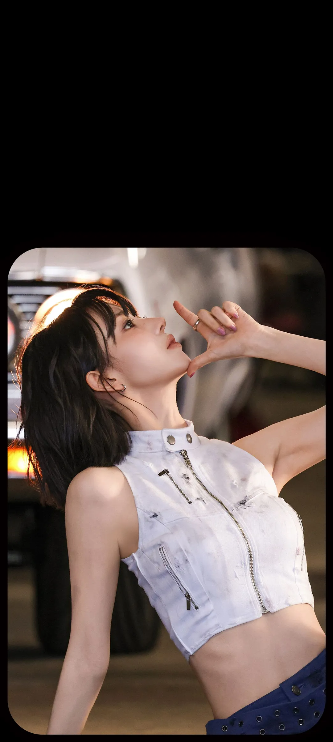 Fond d'écran de verrouillage mobile Sakura Miyawaki 4K HD télécharger — IZ*ONE, LE SSERAFIM