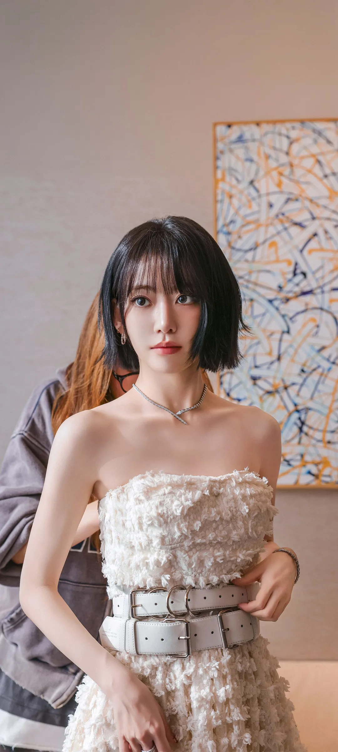 Fond d'écran de verrouillage mobile Sakura Miyawaki 4K HD télécharger — IZ*ONE, LE SSERAFIM