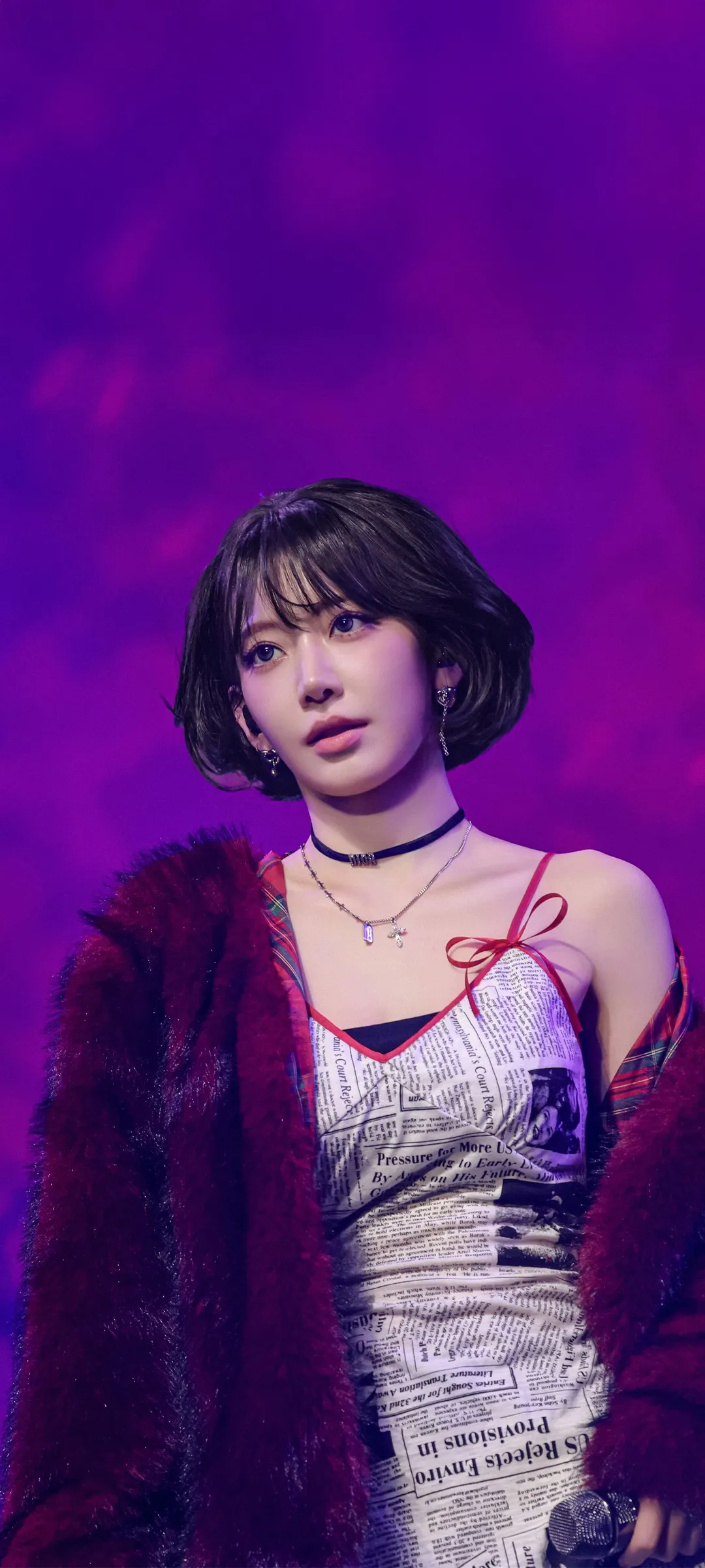 Fond d'écran de verrouillage mobile Sakura Miyawaki 4K HD télécharger — IZ*ONE, LE SSERAFIM