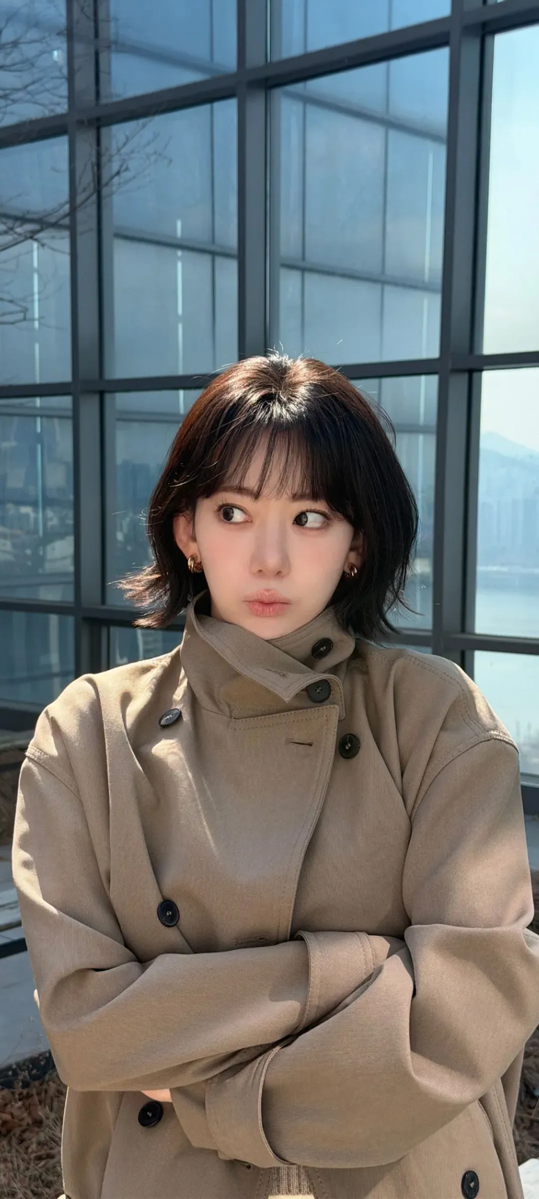 Fond d'écran de verrouillage mobile Sakura Miyawaki 4K HD télécharger — IZ*ONE, LE SSERAFIM