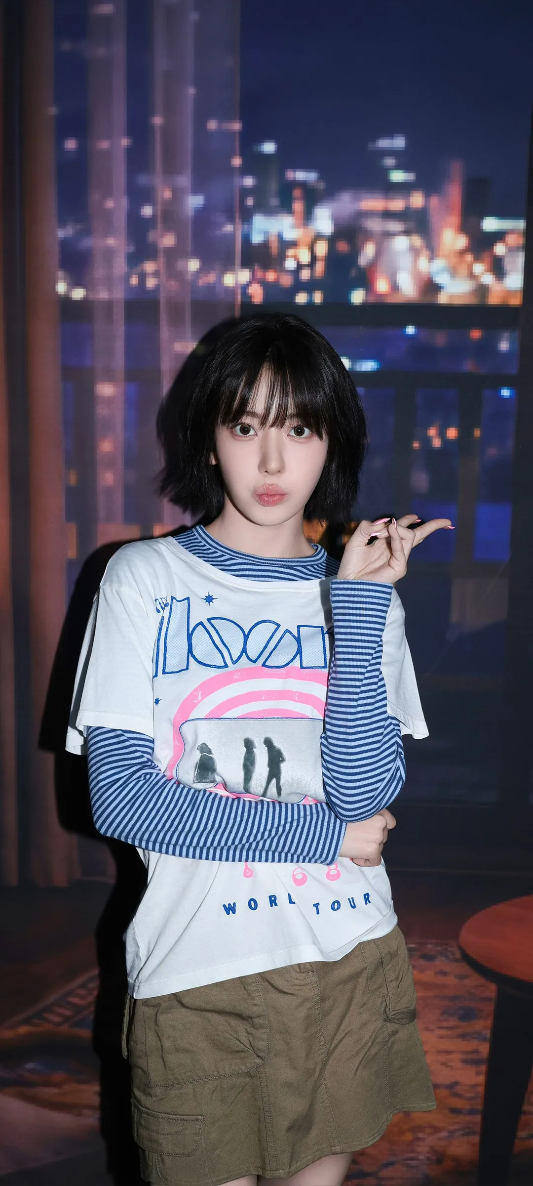 Fond d'écran de verrouillage mobile Sakura Miyawaki 4K HD télécharger — IZ*ONE, LE SSERAFIM