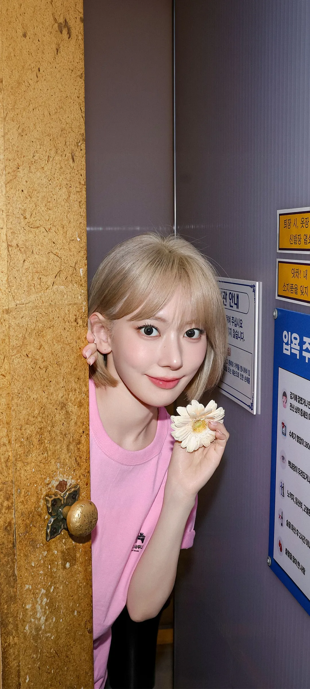 Fond d'écran de verrouillage mobile Sakura Miyawaki 4K HD télécharger — IZ*ONE, LE SSERAFIM