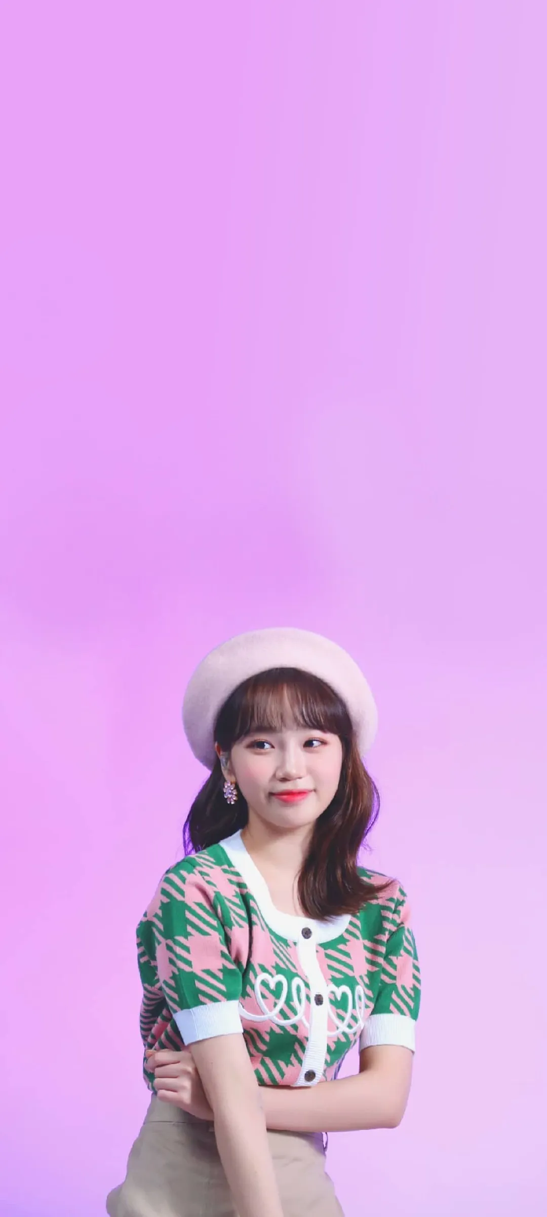 김채원 잠금화면 폰 배경화면 4K HD 다운로드 — 아이즈원, 르세라핌